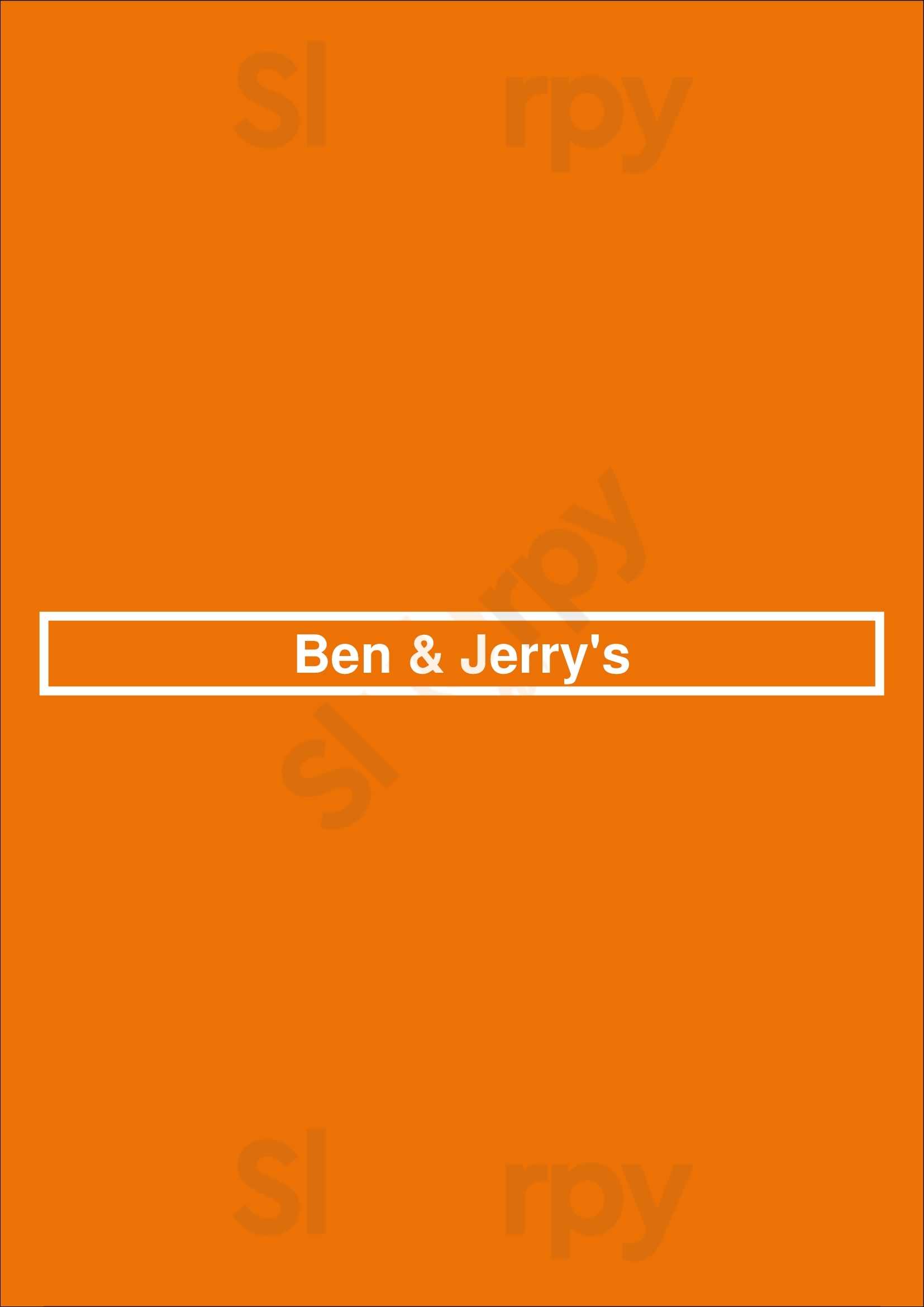 Ben & Jerry's Las Vegas Menu - 1
