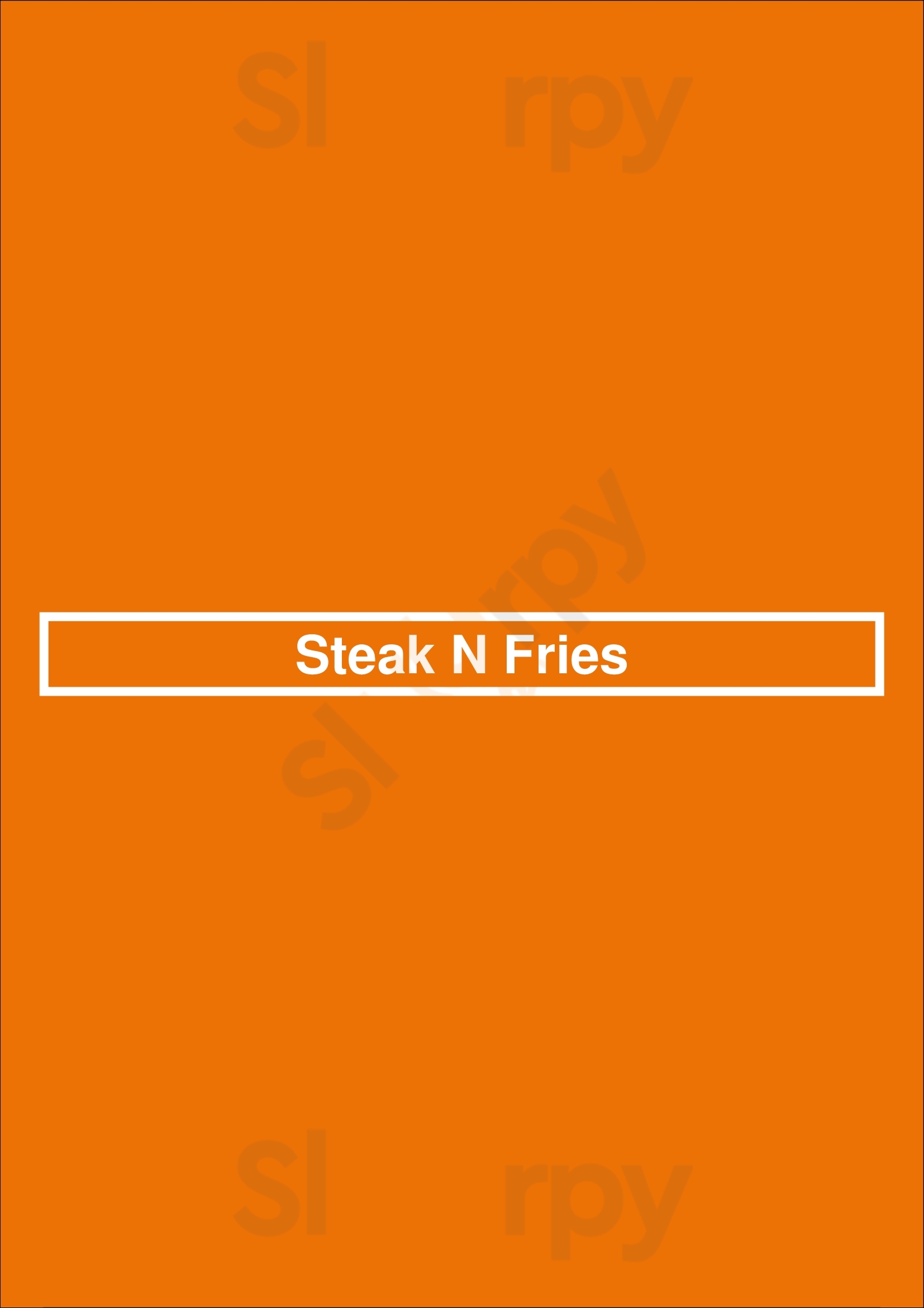 Main Menu - Steak N Fries