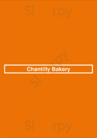 Chantilly Bakery menu