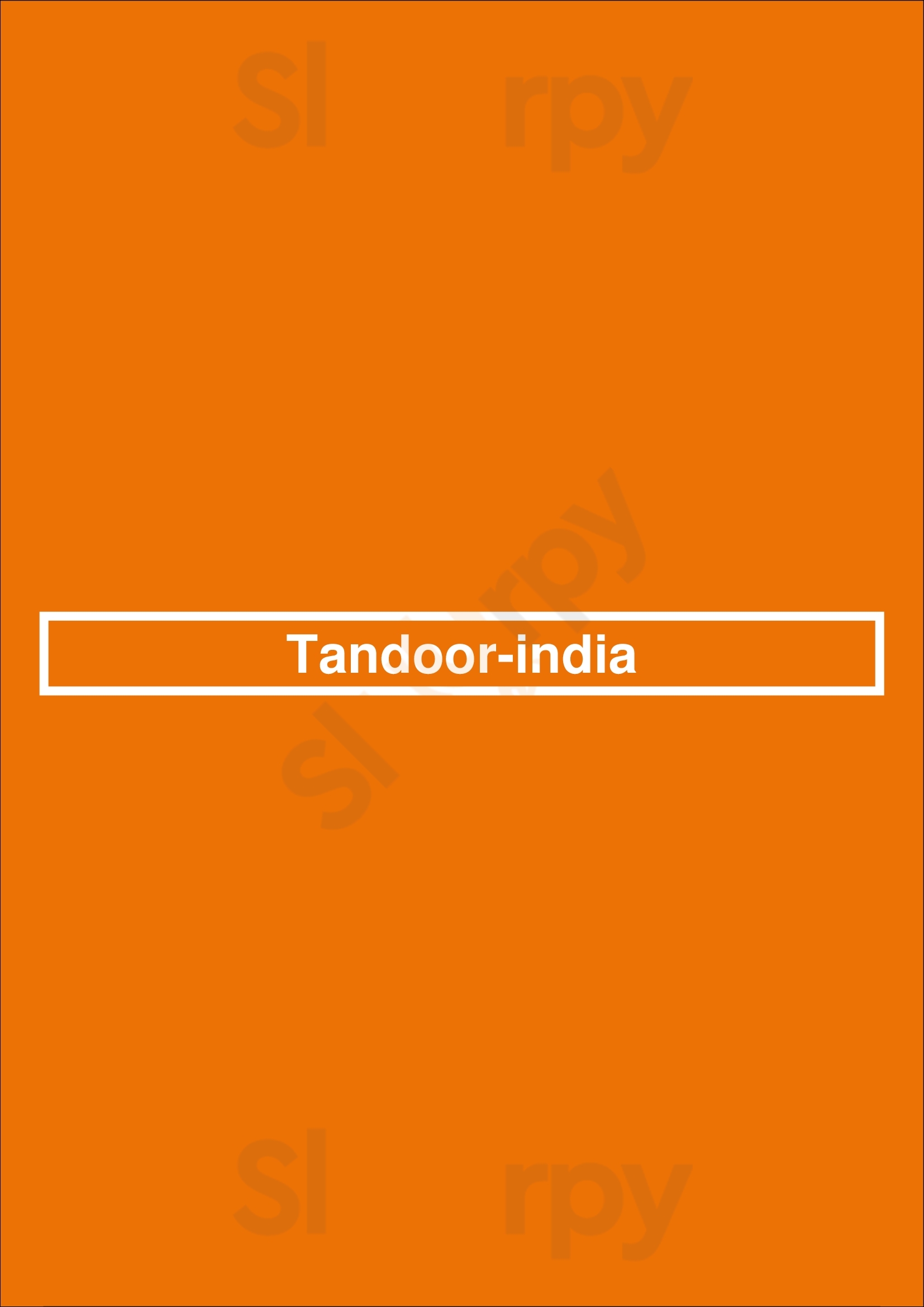 Tandoor-india Santa Monica Menu - 1