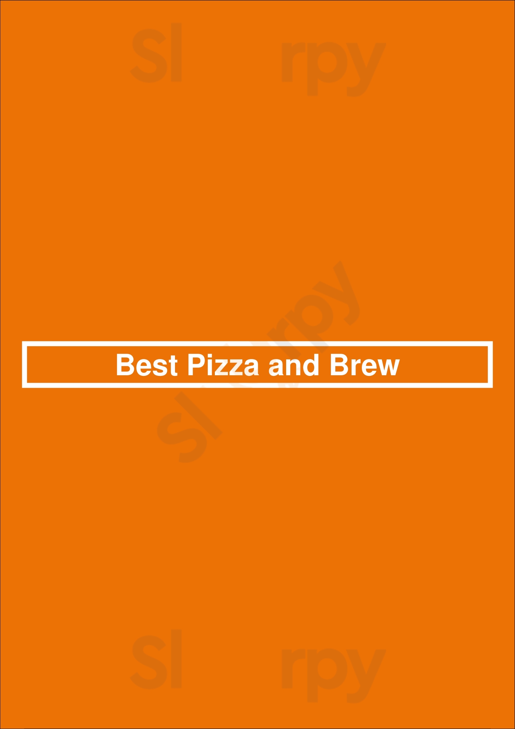 Main Menu - Best Pizza And Brew