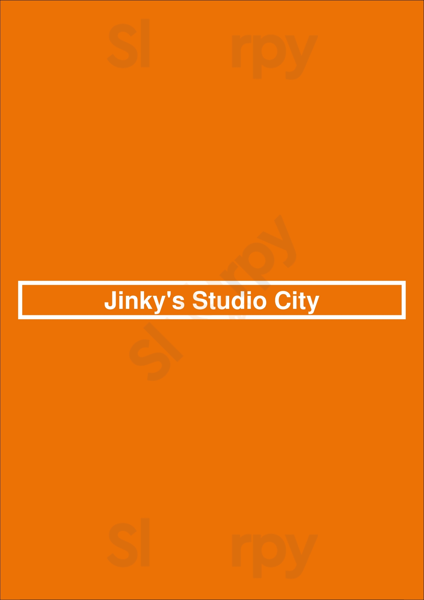 Jinky's Studio City Los Angeles Menu - 1