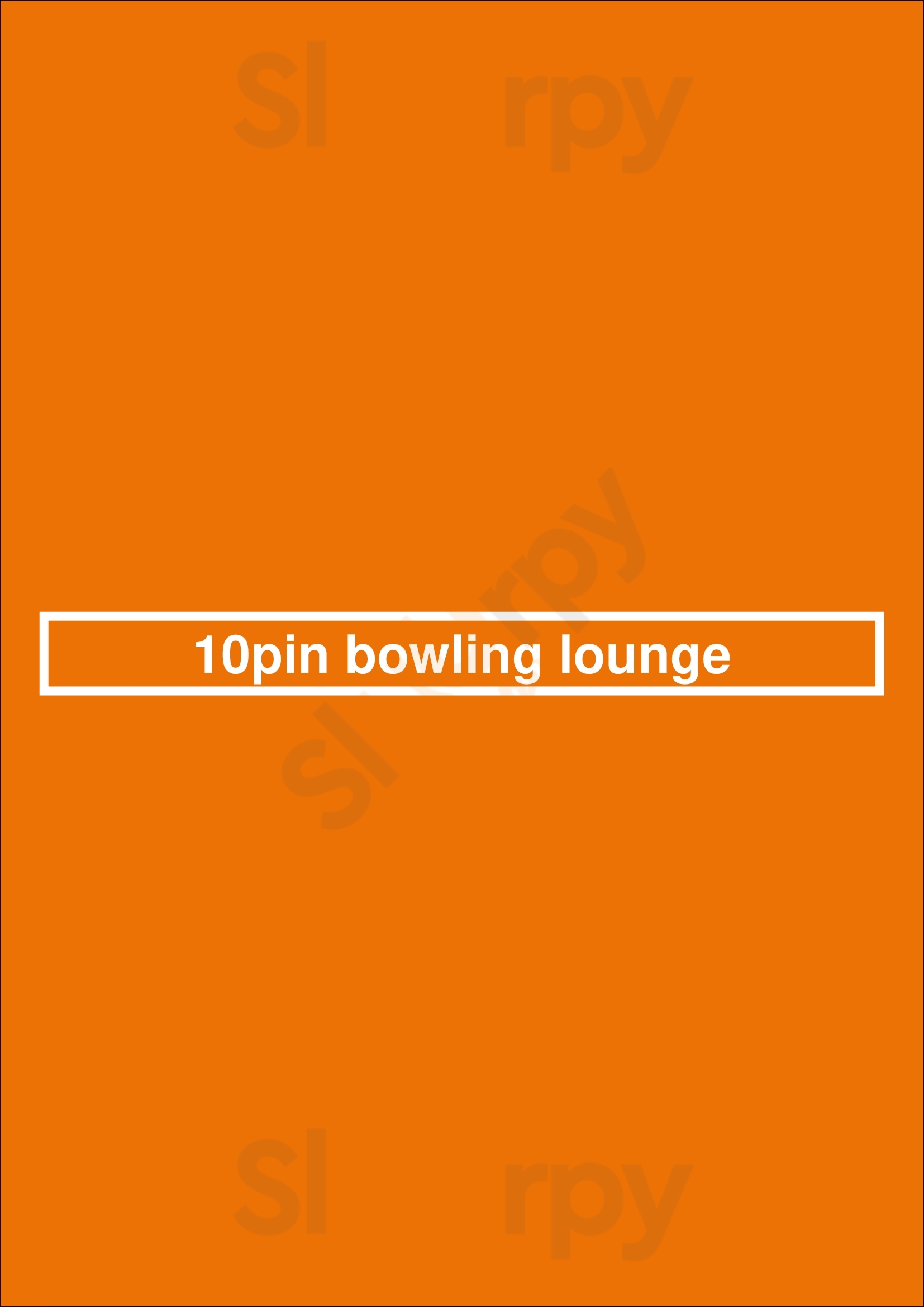 10pin Bowling Lounge Chicago Menu - 1