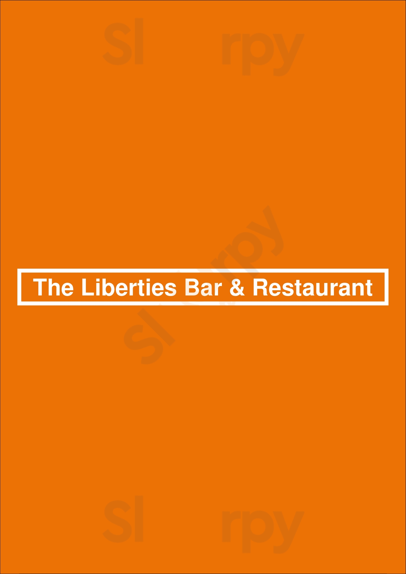 Main Menu - The Liberties Bar & Restaurant