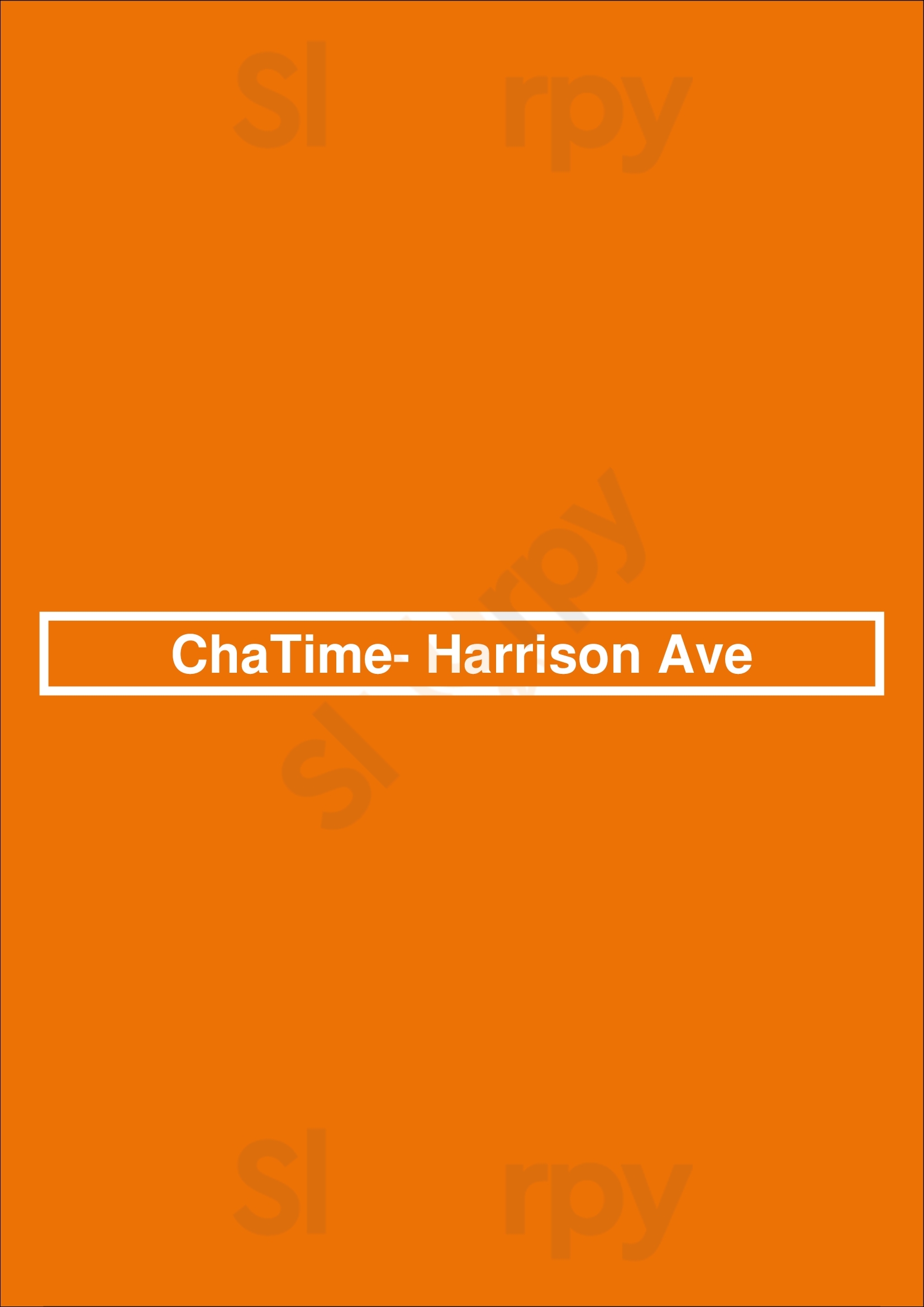 Main Menu - Chatime- Harrison Ave