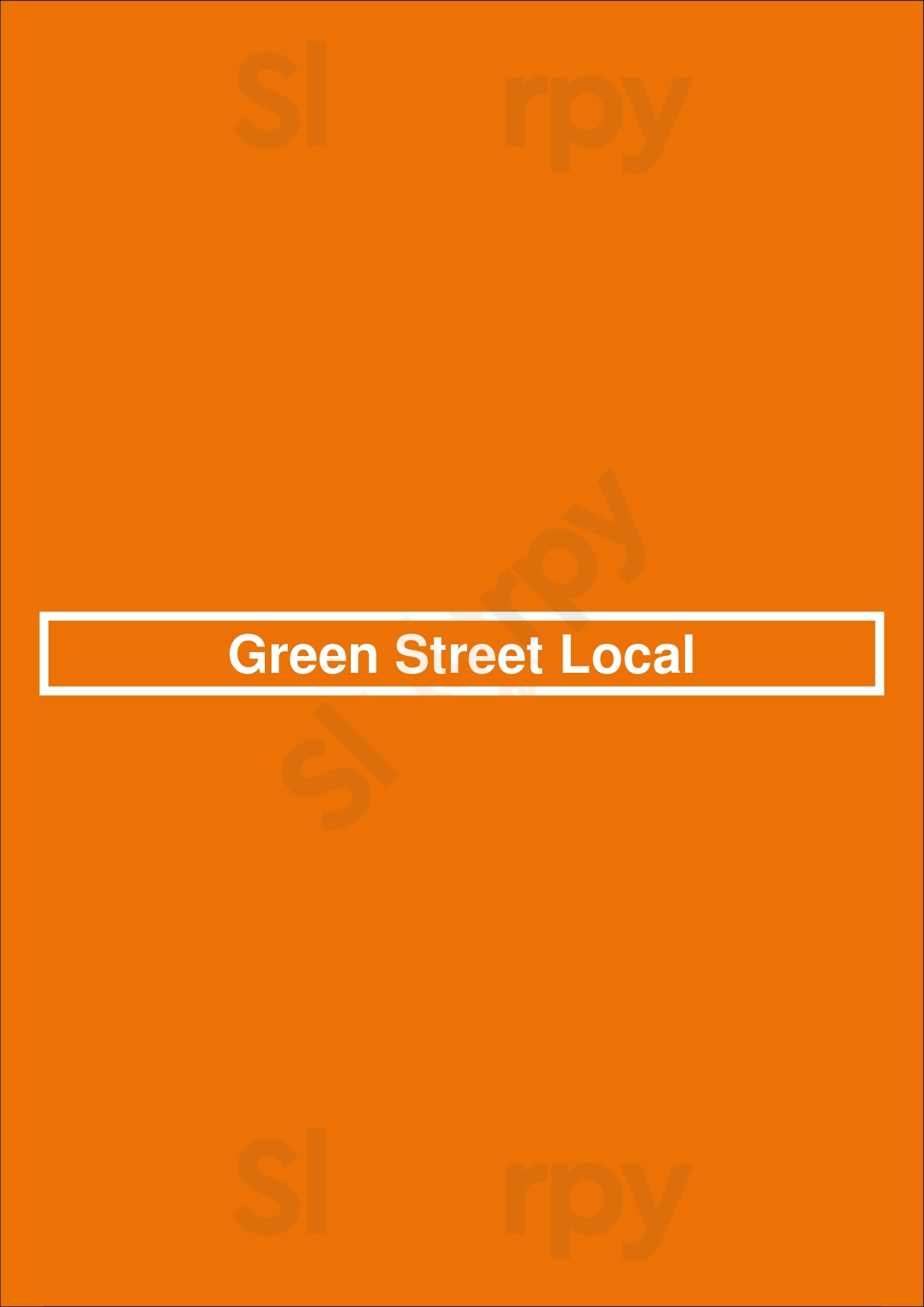 Green Street Local Chicago Menu - 1