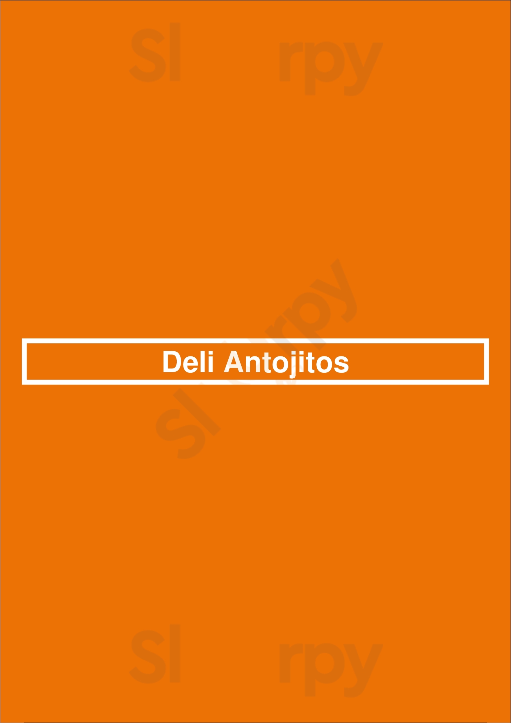 Main Menu - Deli Antojitos