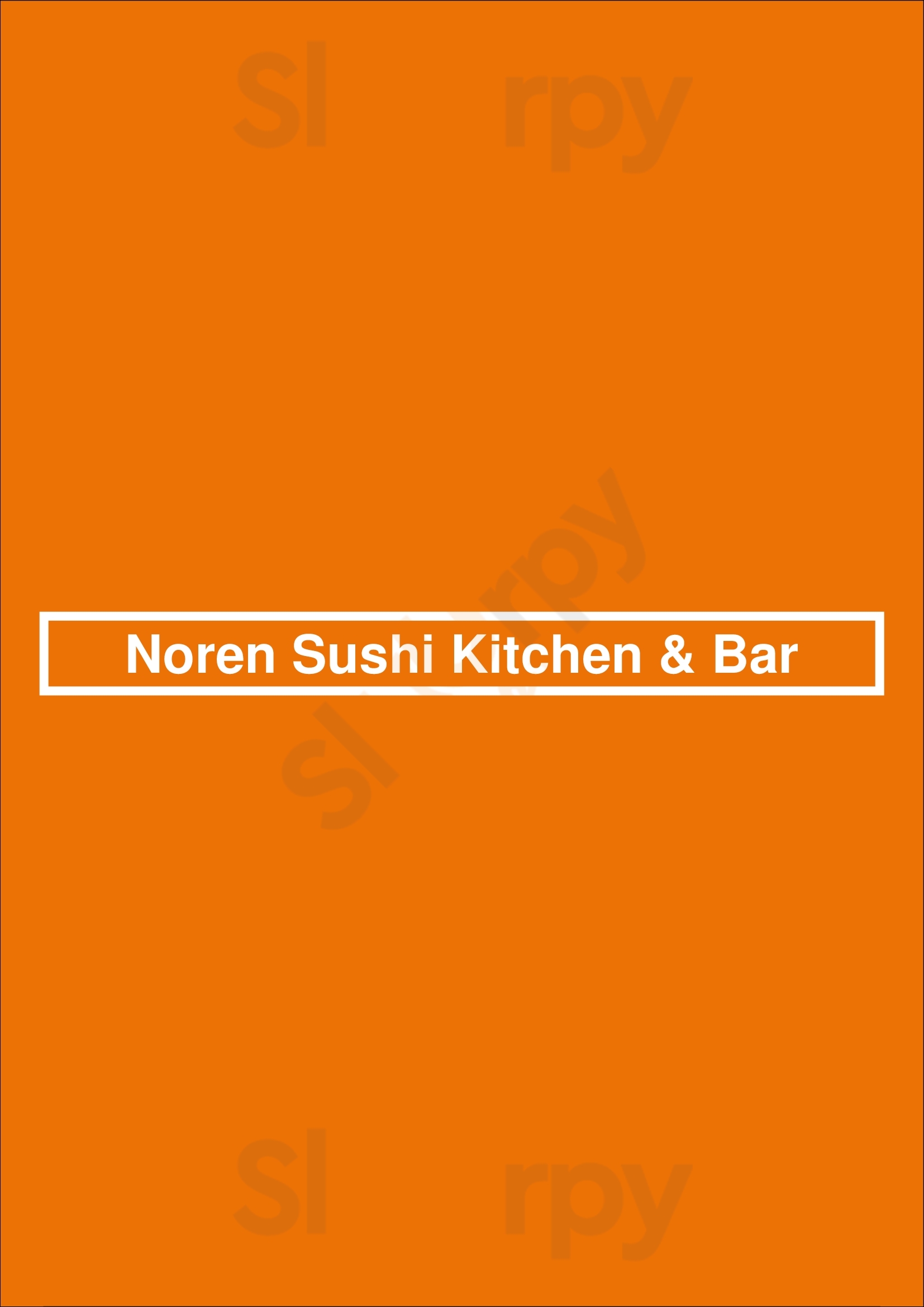 Noren Sushi Kitchen & Bar Seattle Menu - 1