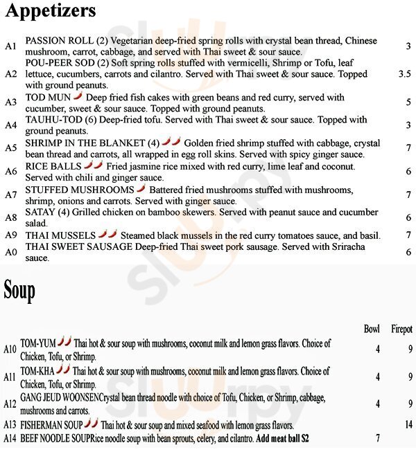 Thai Passion Austin Menu - 1