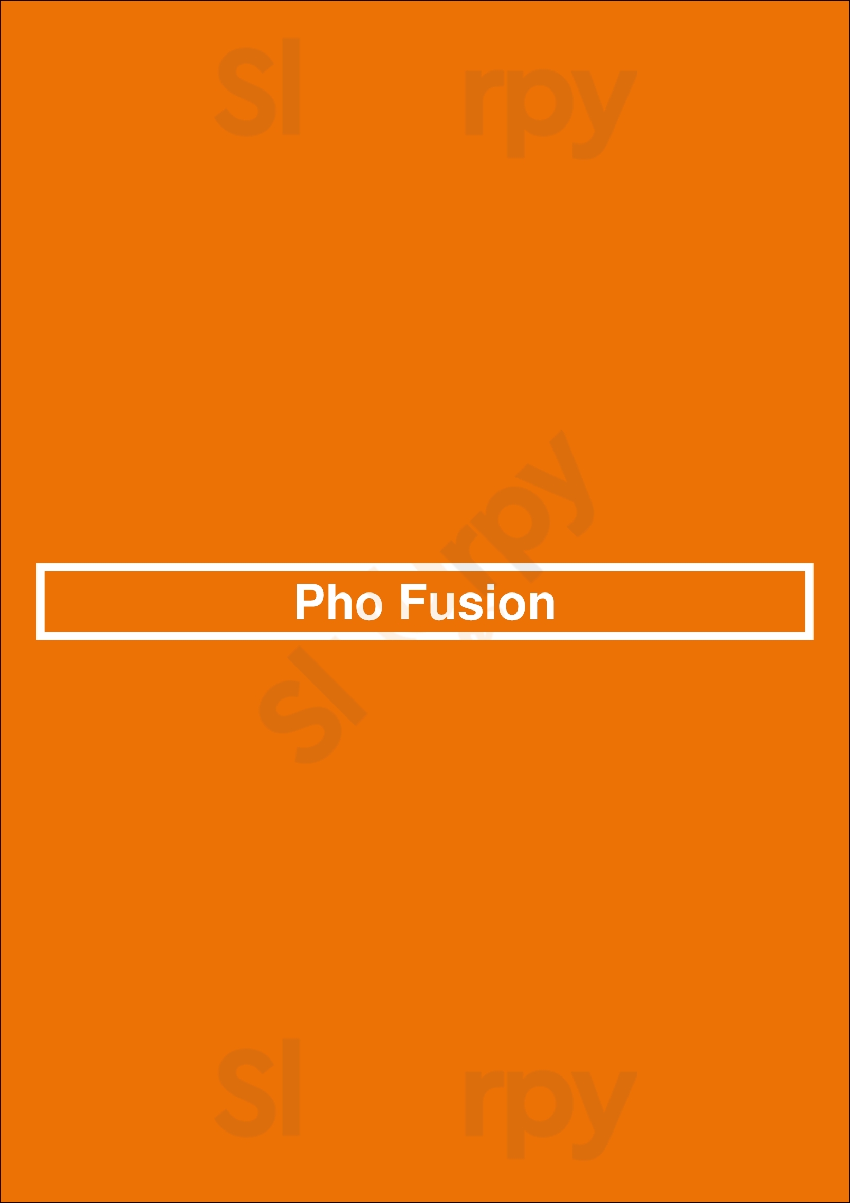 Pho Fusion Denver Menu - 1