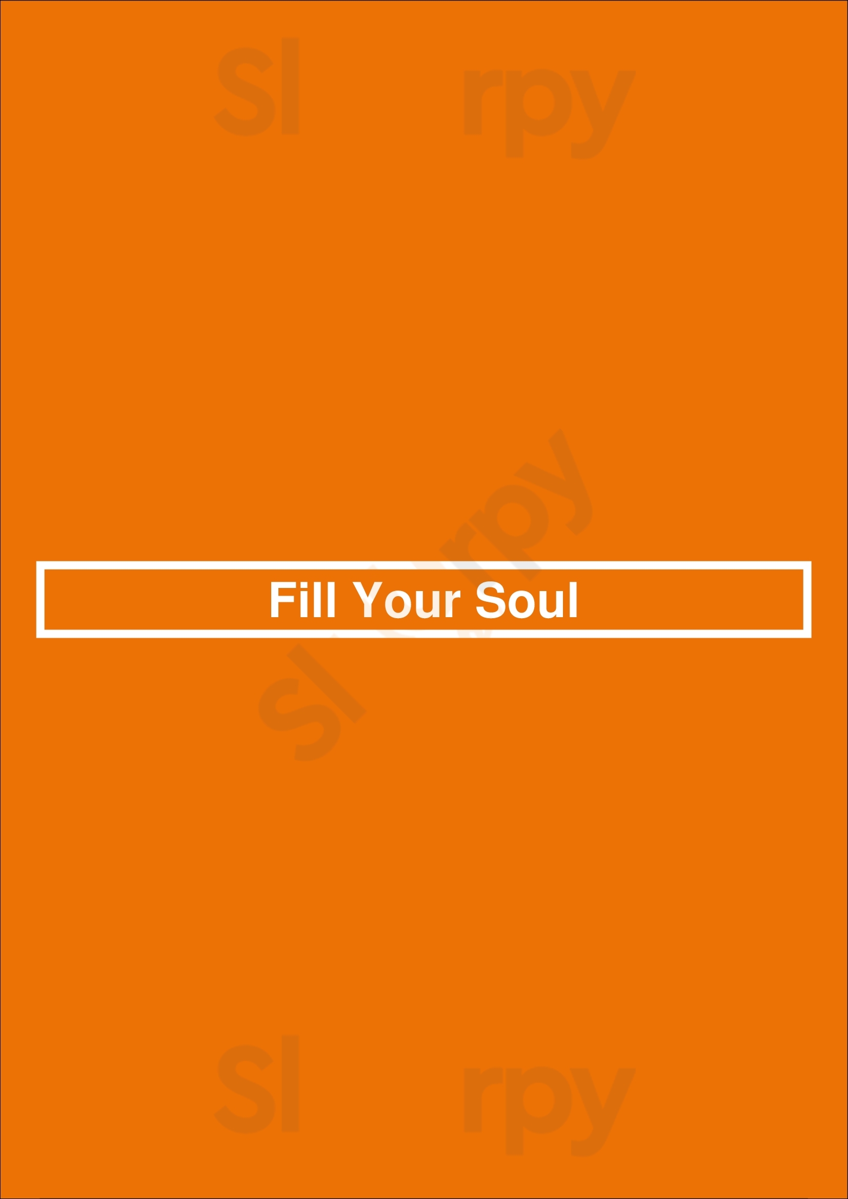 Main Menu - Fill Your Soul
