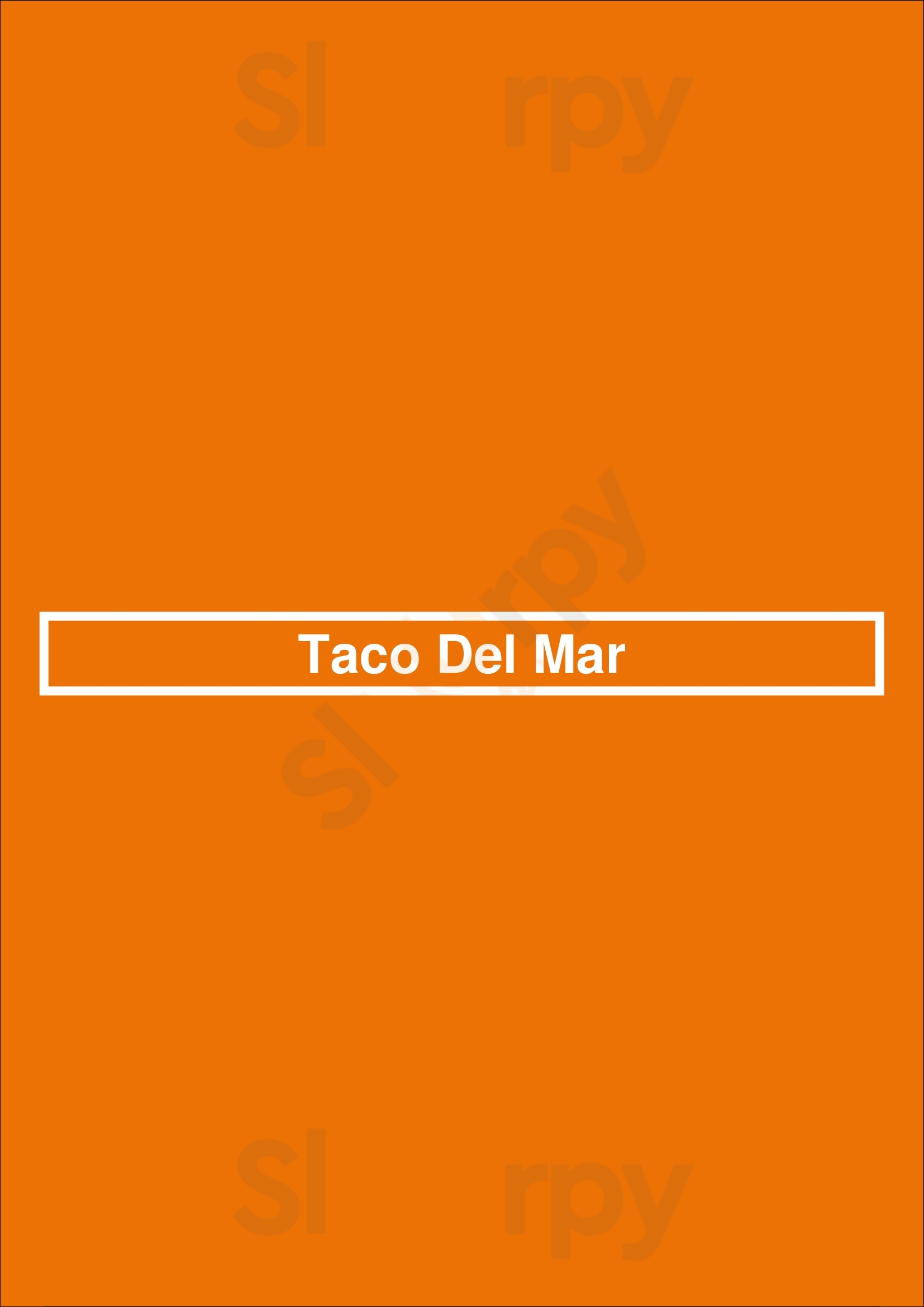 Taco Del Mar Seattle Menu - 1