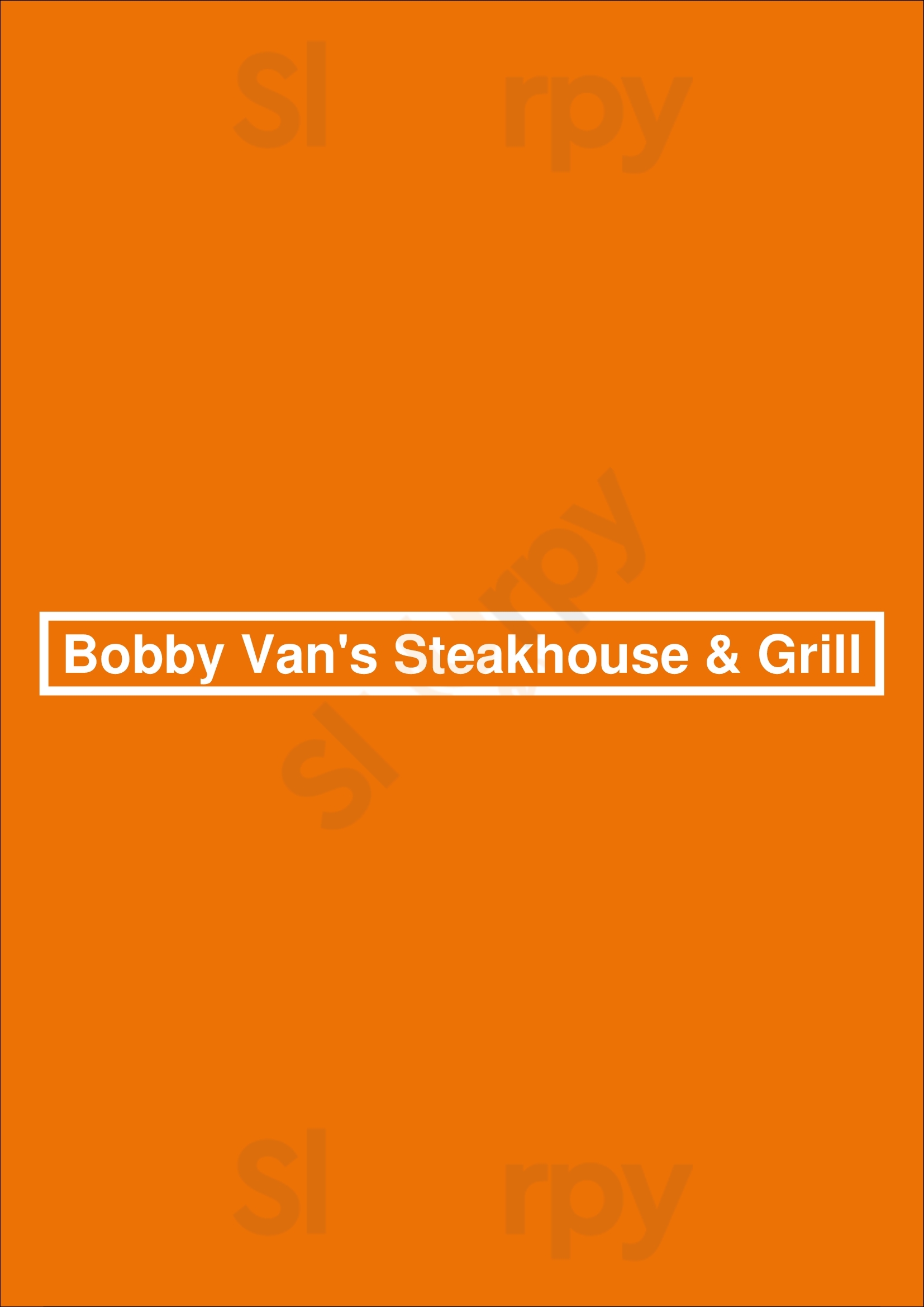 Bobby Van's Steakhouse & Grill New York City Menu - 1