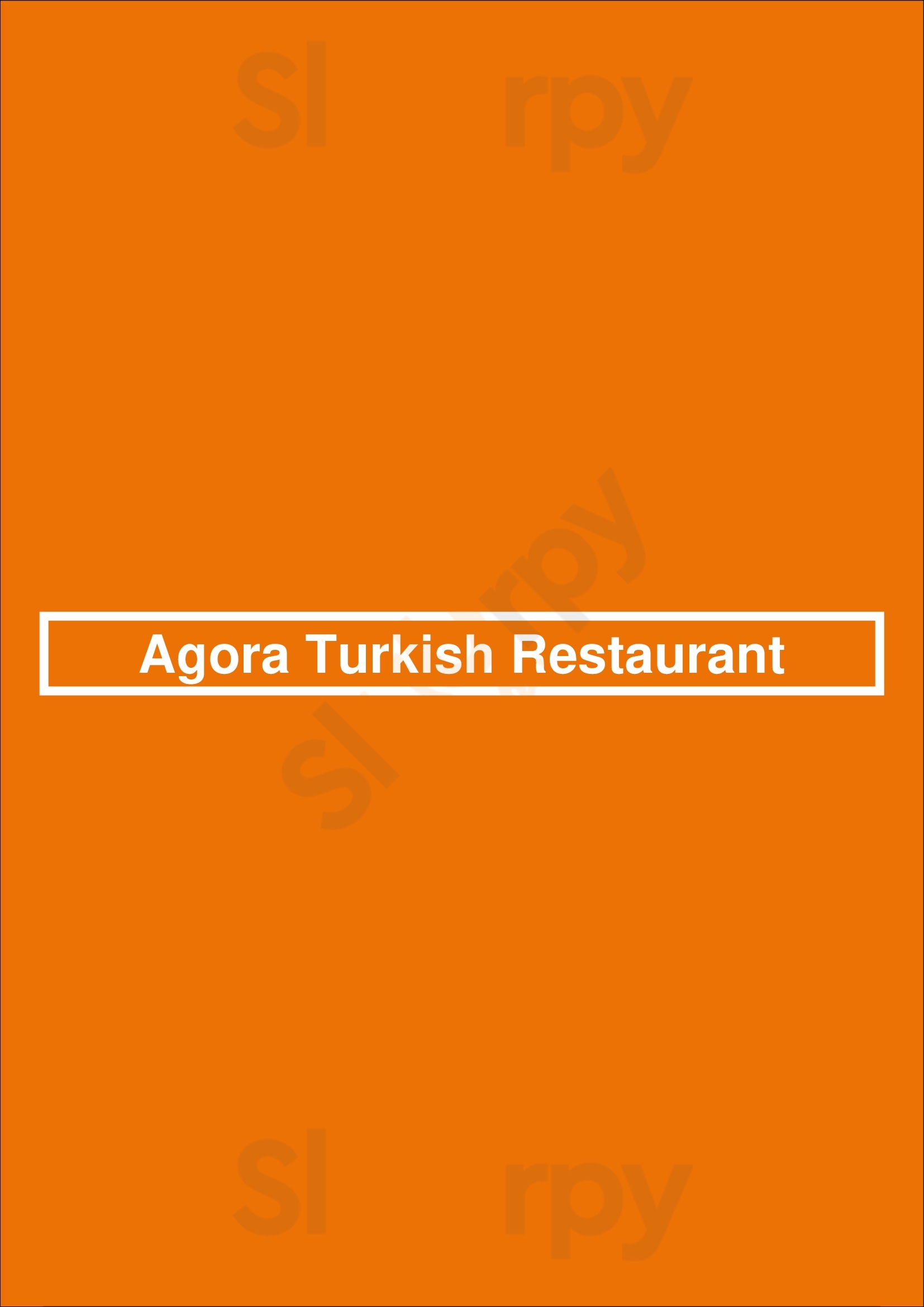 Agora Turkish Restaurant New York City Menu - 1