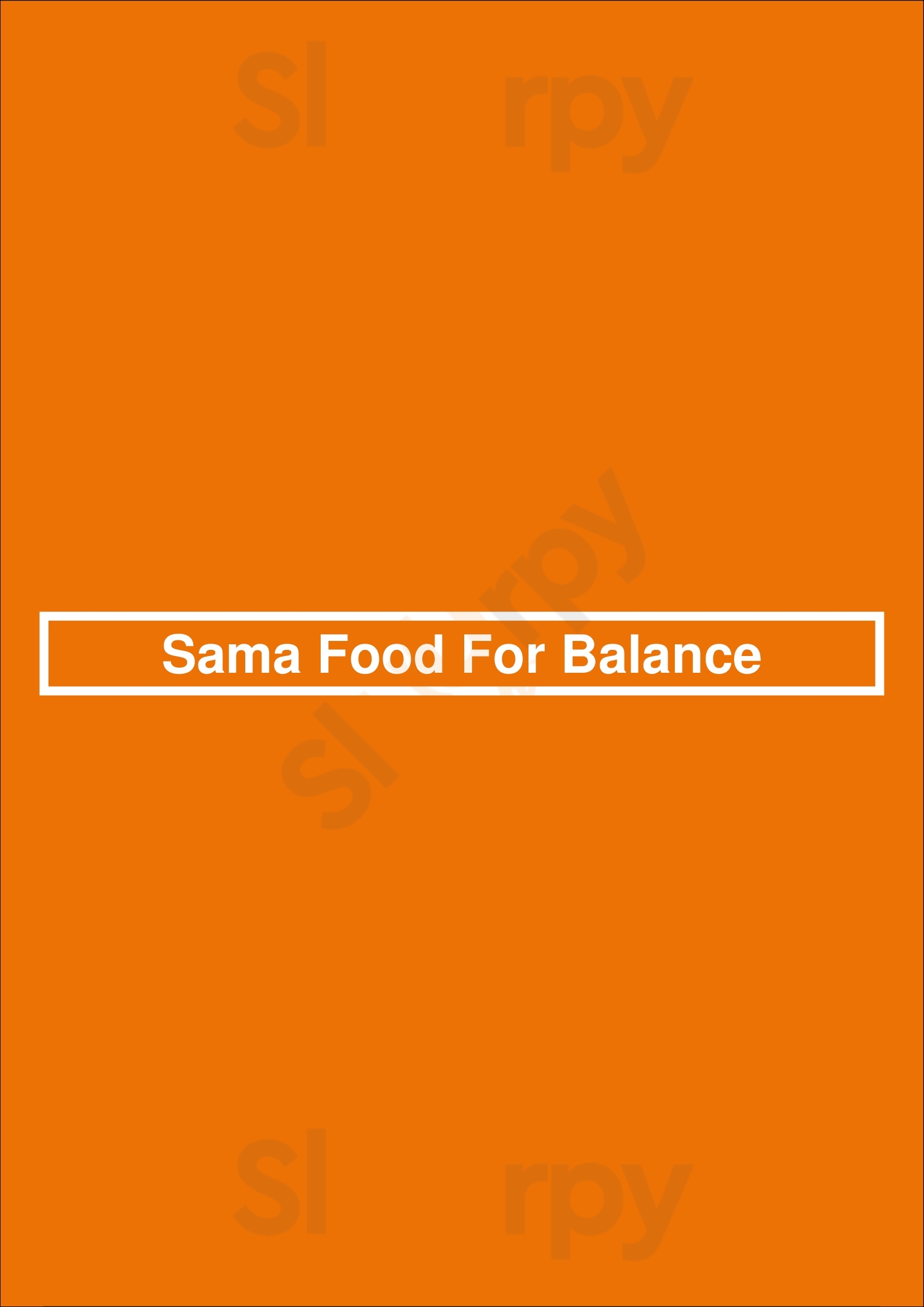 Main Menu - Sama Food For Balance