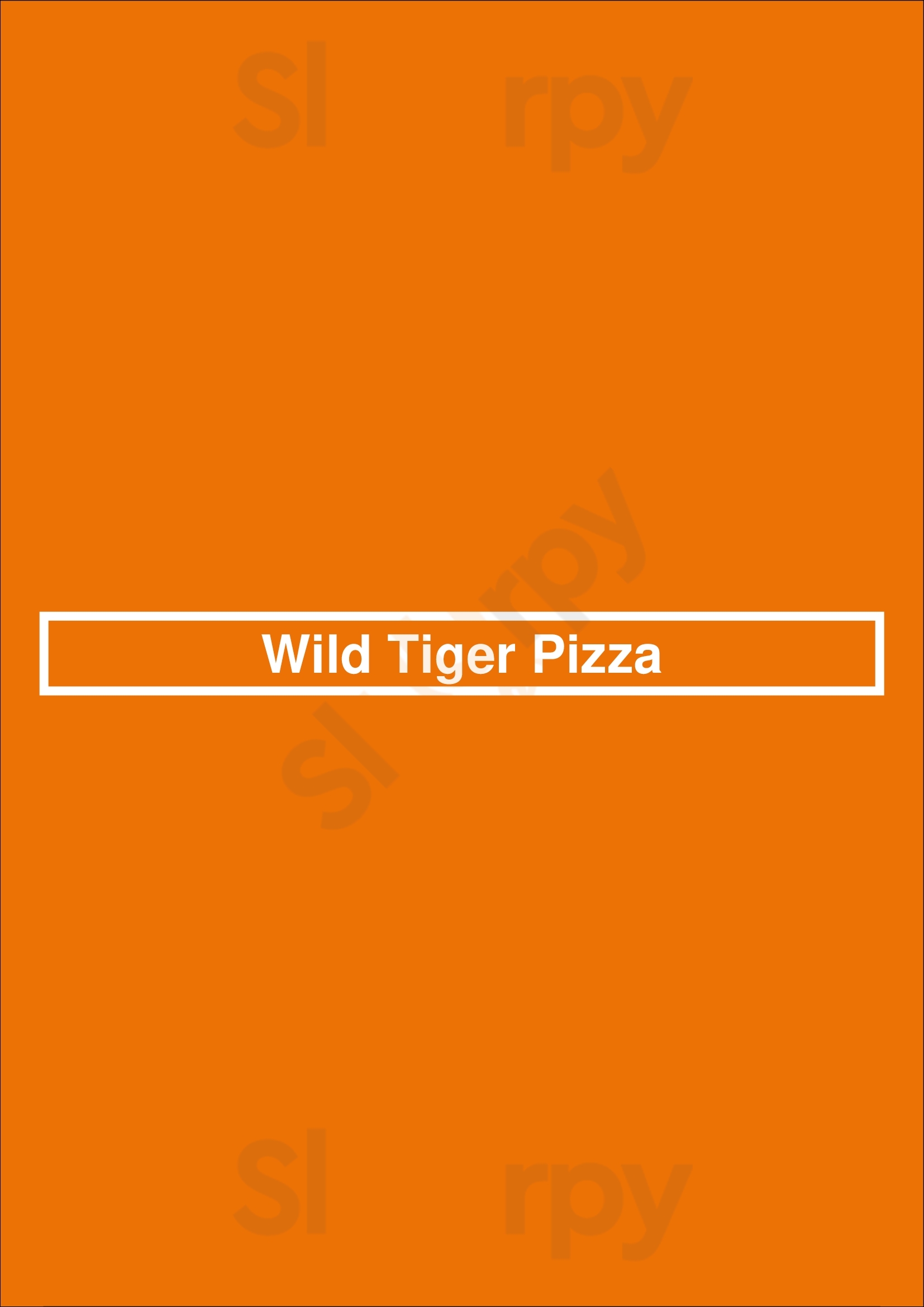 Wild Tiger Pizza Seattle Menu - 1