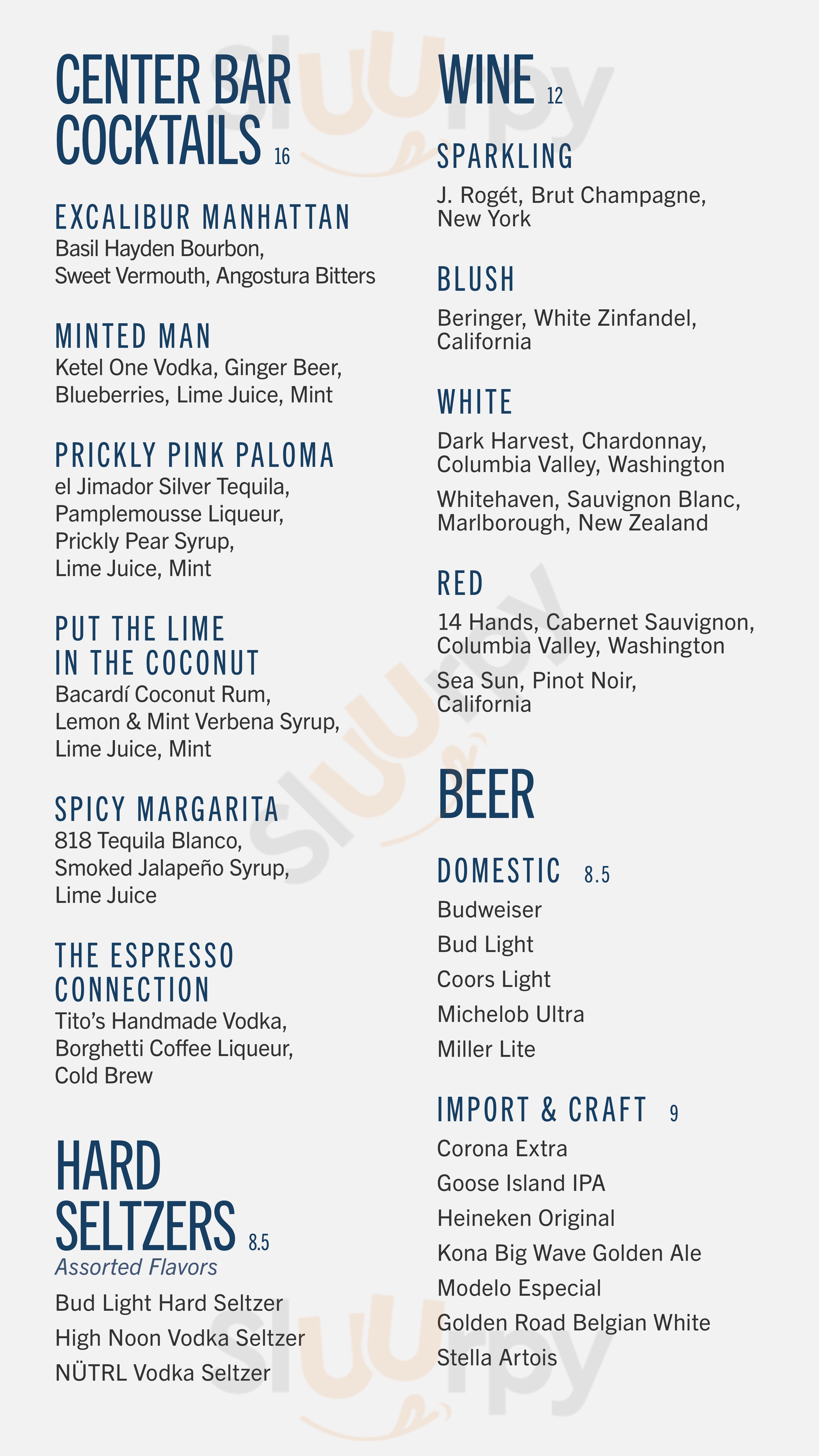 Main Menu - Roundtable Buffet