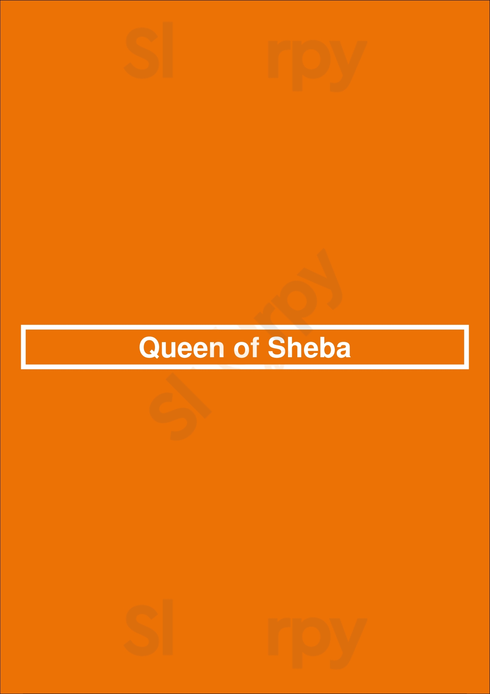 Queen Of Sheba New York City Menu - 1