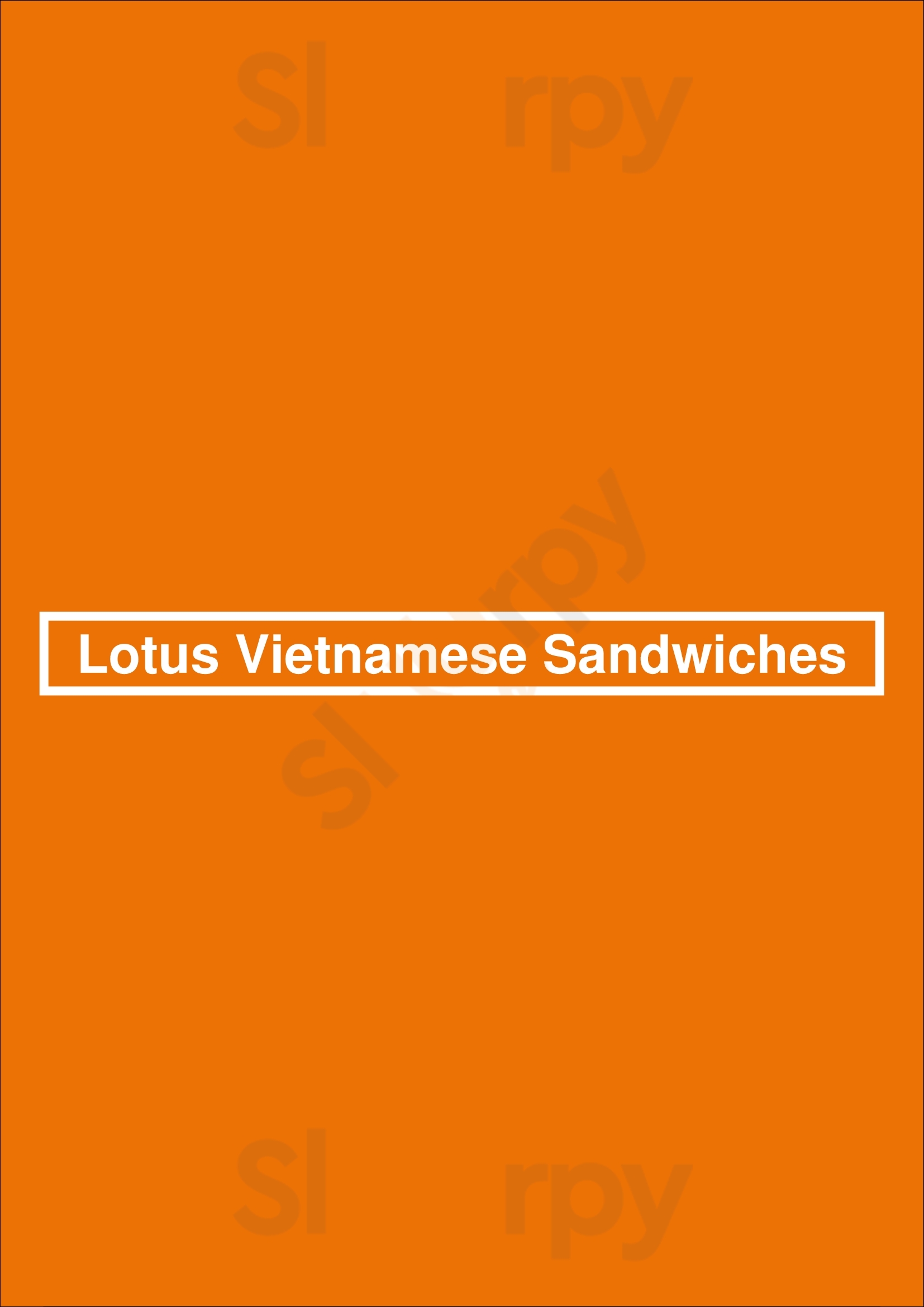 Lotus Vietnamese Sandwiches Brooklyn Menu - 1