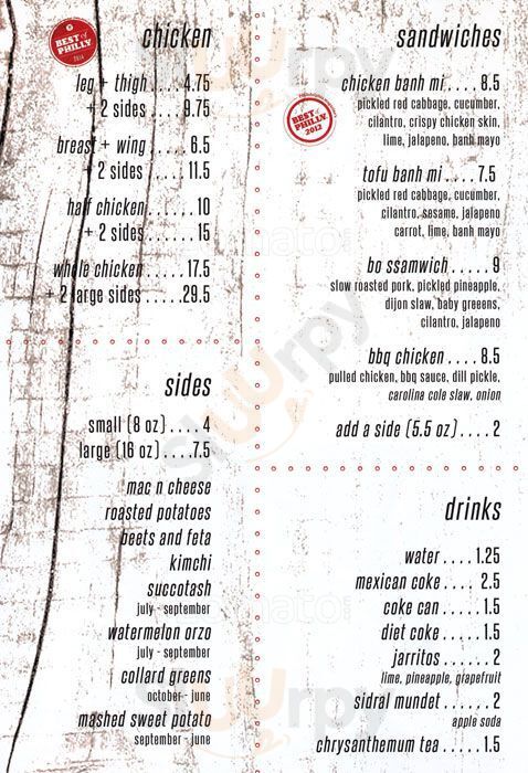 Rotisseur Philadelphia Menu - 1