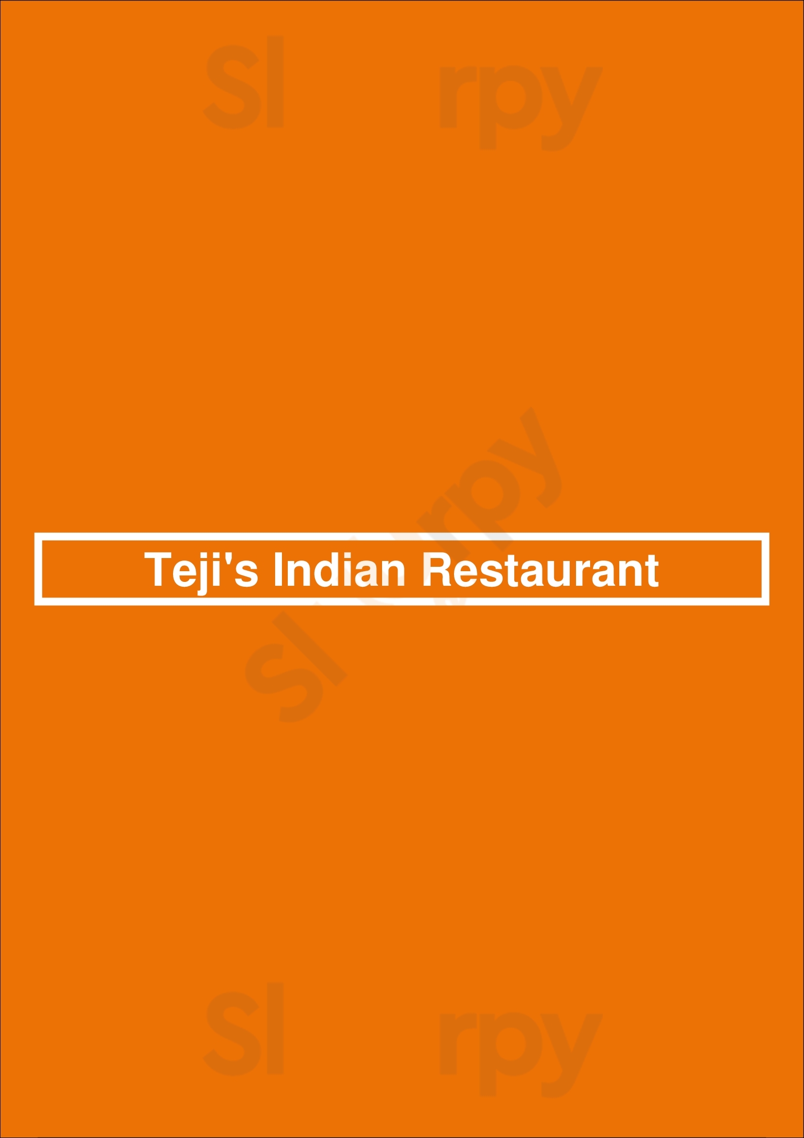 Teji's Indian Restaurant Austin Menu - 1