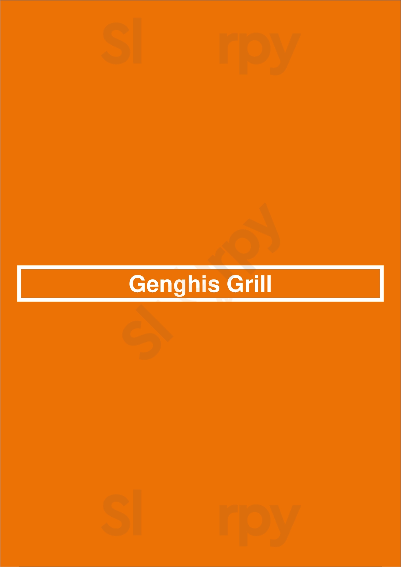 Genghis Grill San Antonio Menu - 1