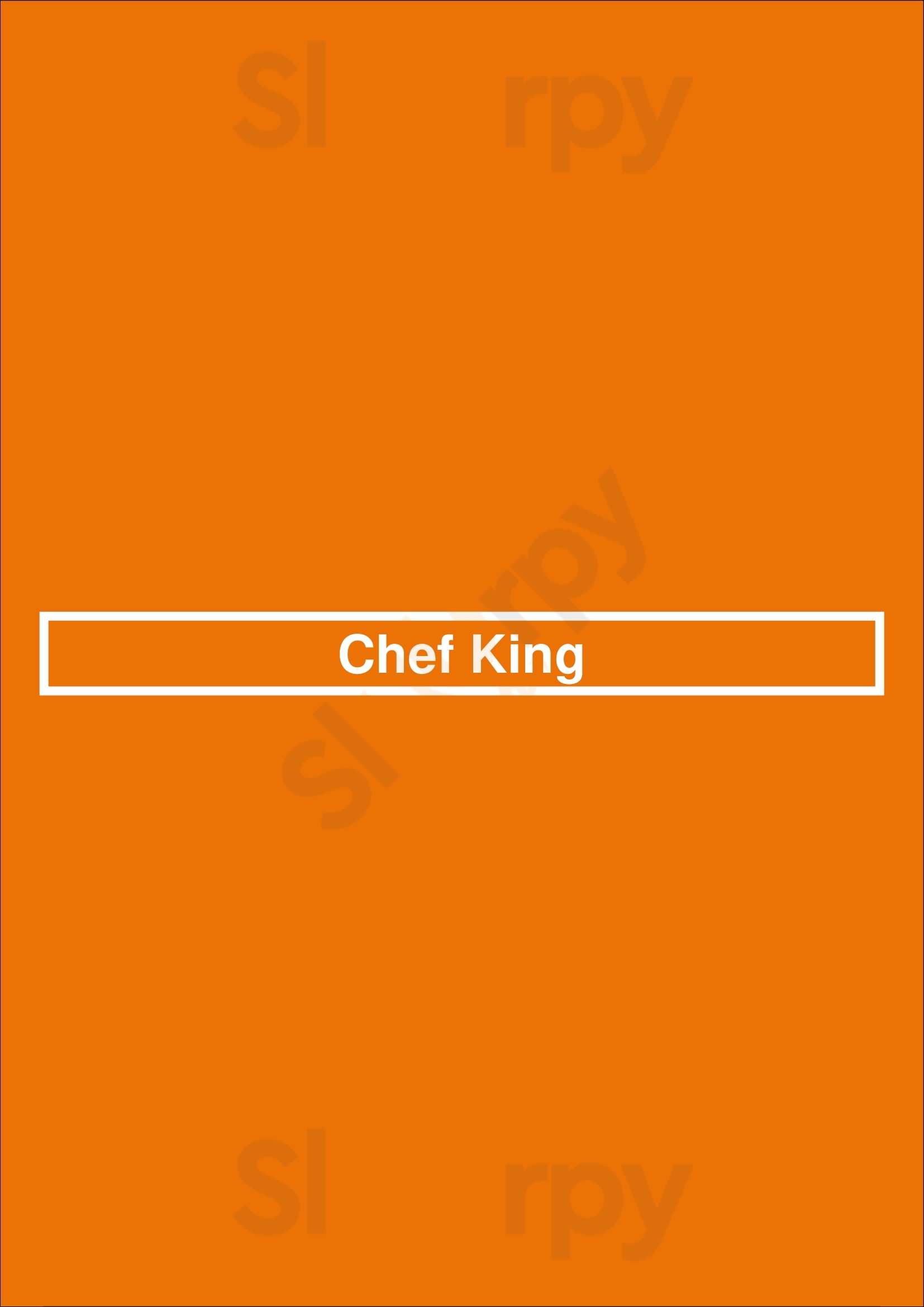 Chef King Seattle Menu - 1