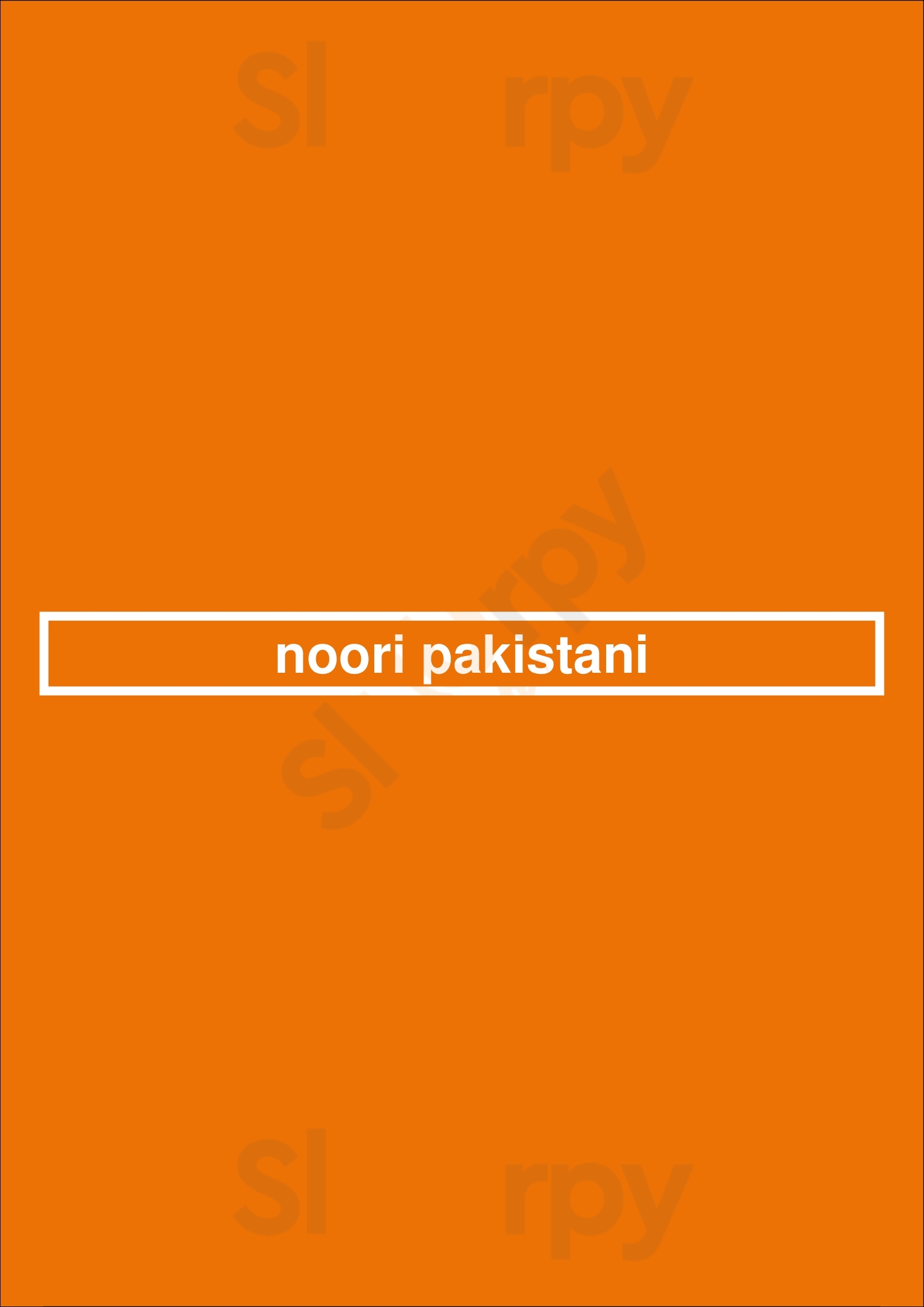 Main Menu - Noori Pakistani And Indian Cuisine
