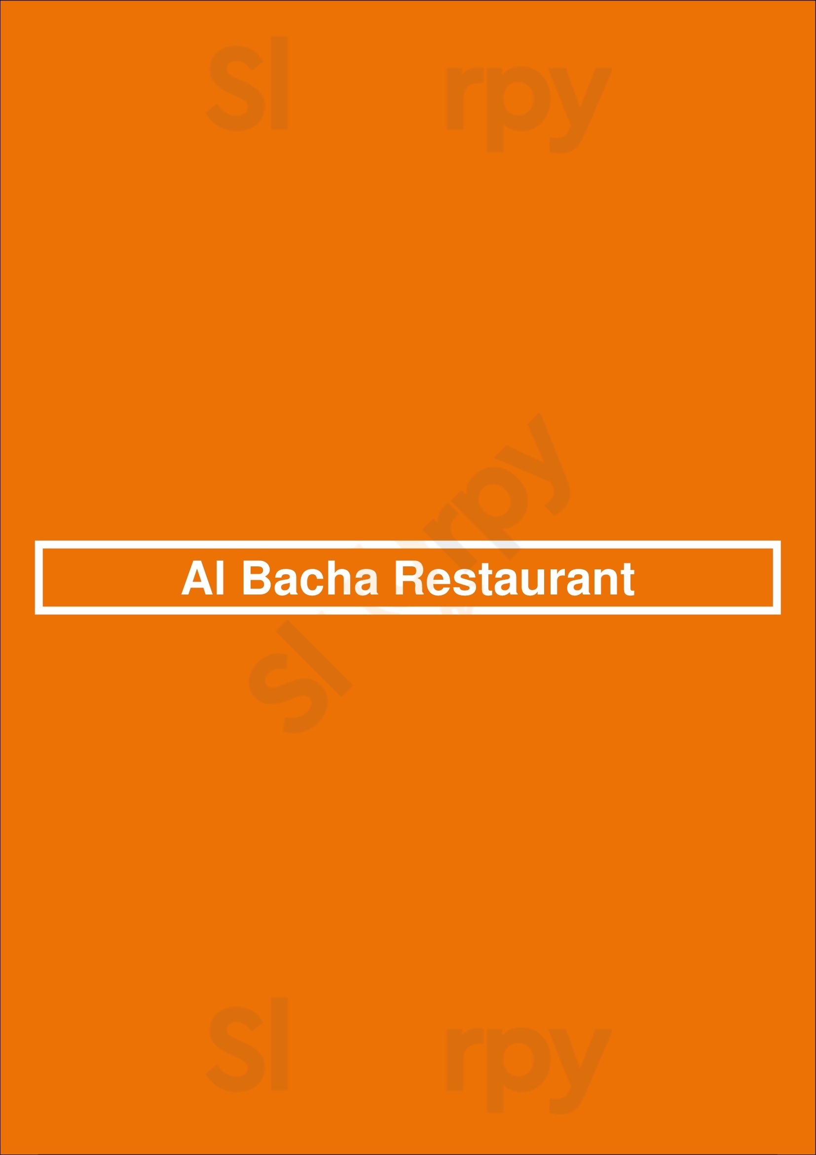 Al Bacha Restaurant Seattle Menu - 1