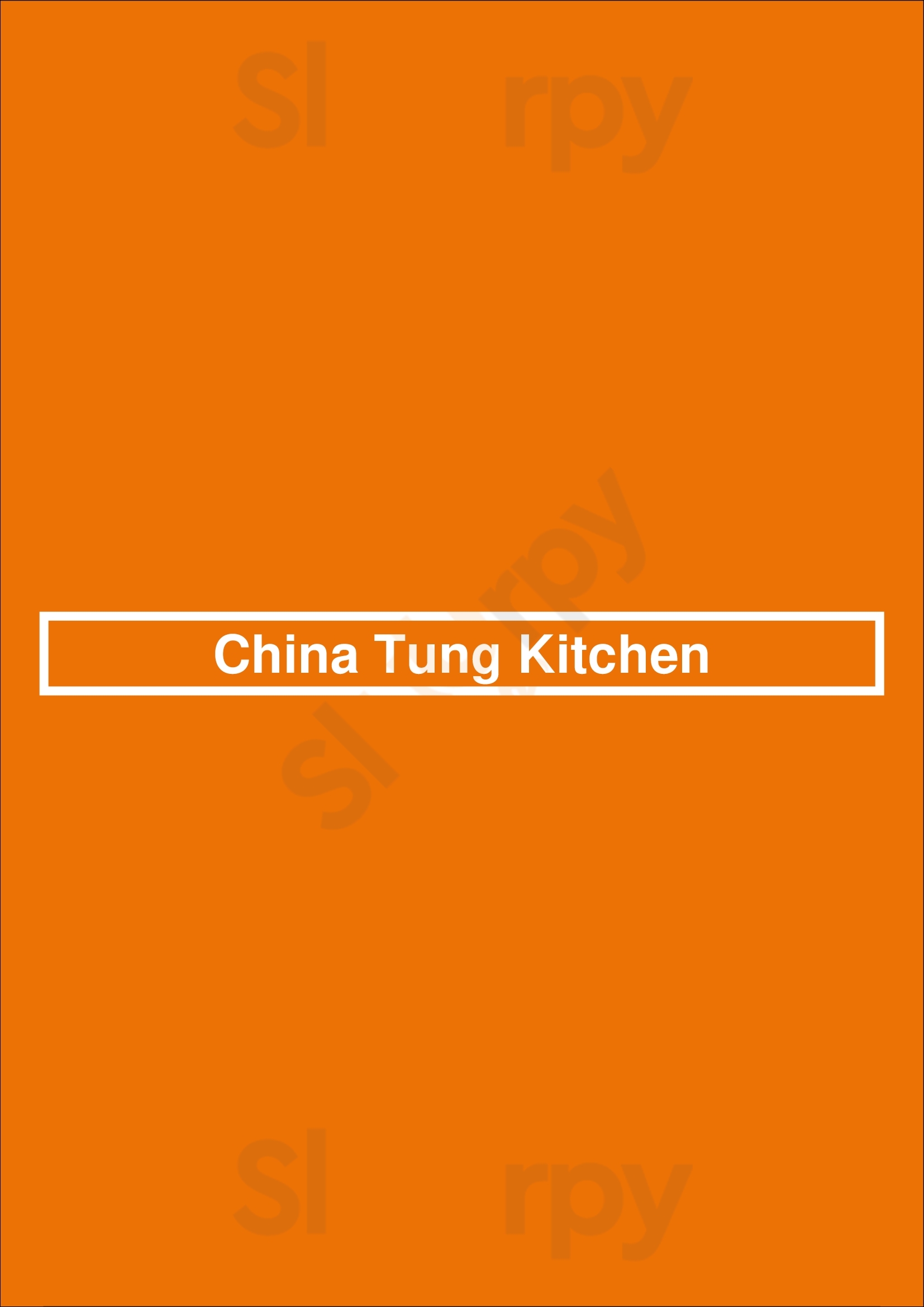Main Menu - China Tung Kitchen