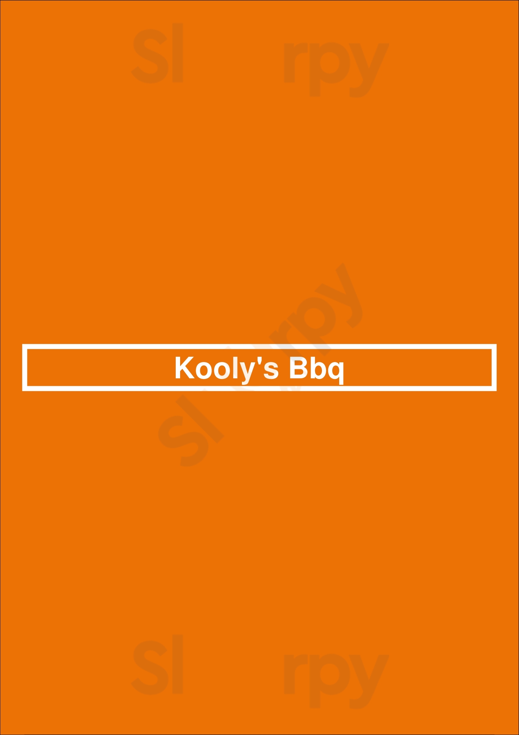 Kooly's Bbq Dallas Menu - 1