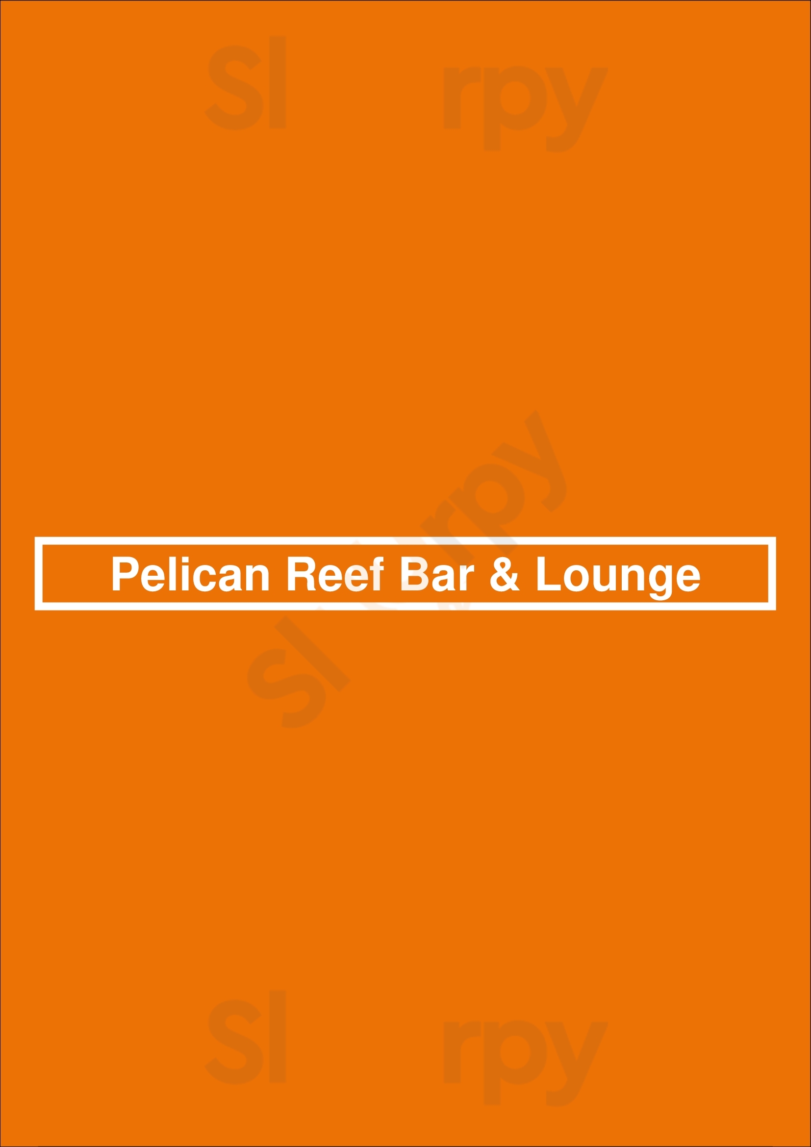 Main Menu - Pelican Reef Bar & Lounge