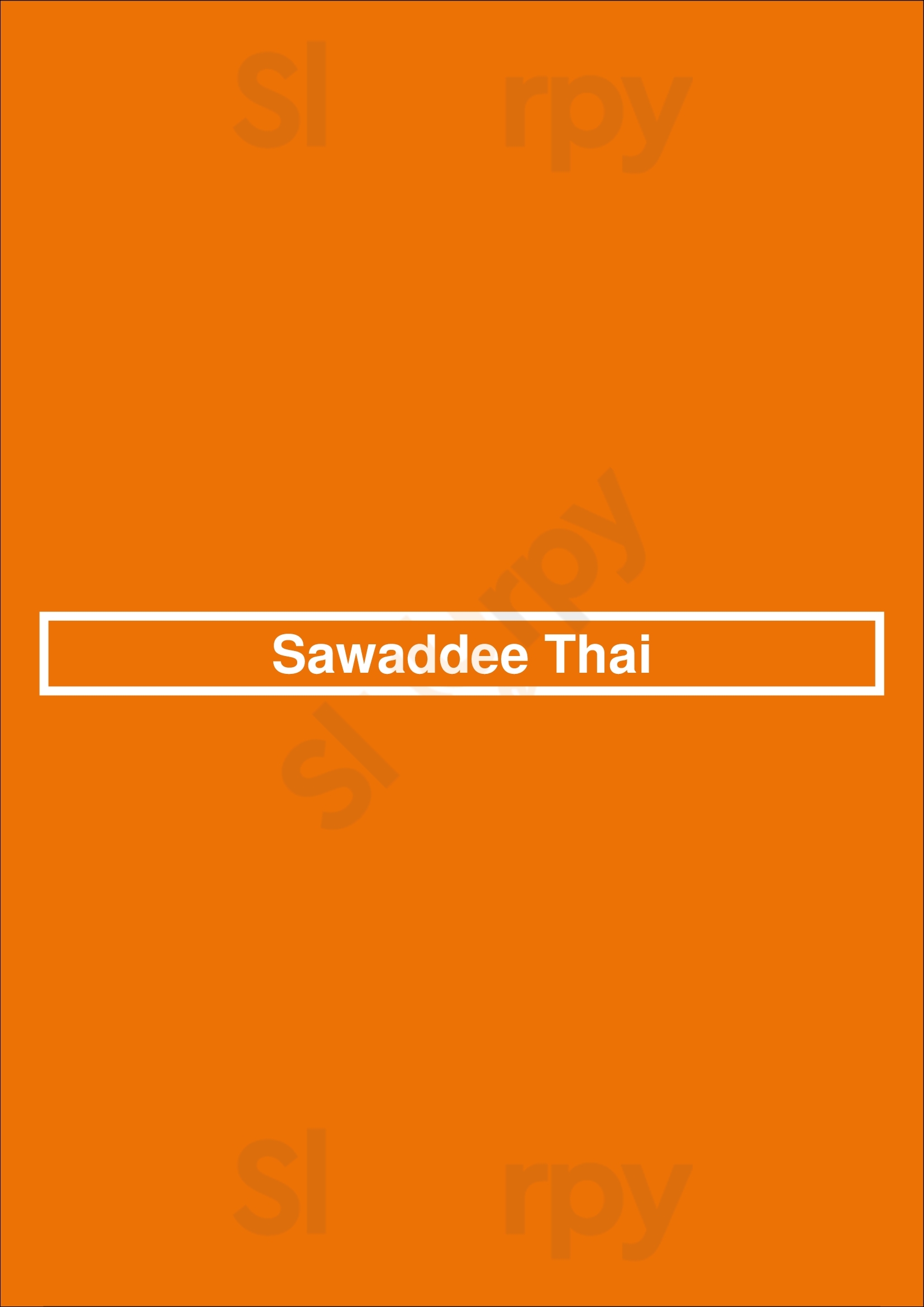 Sawaddee Thai Las Vegas Menu - 1