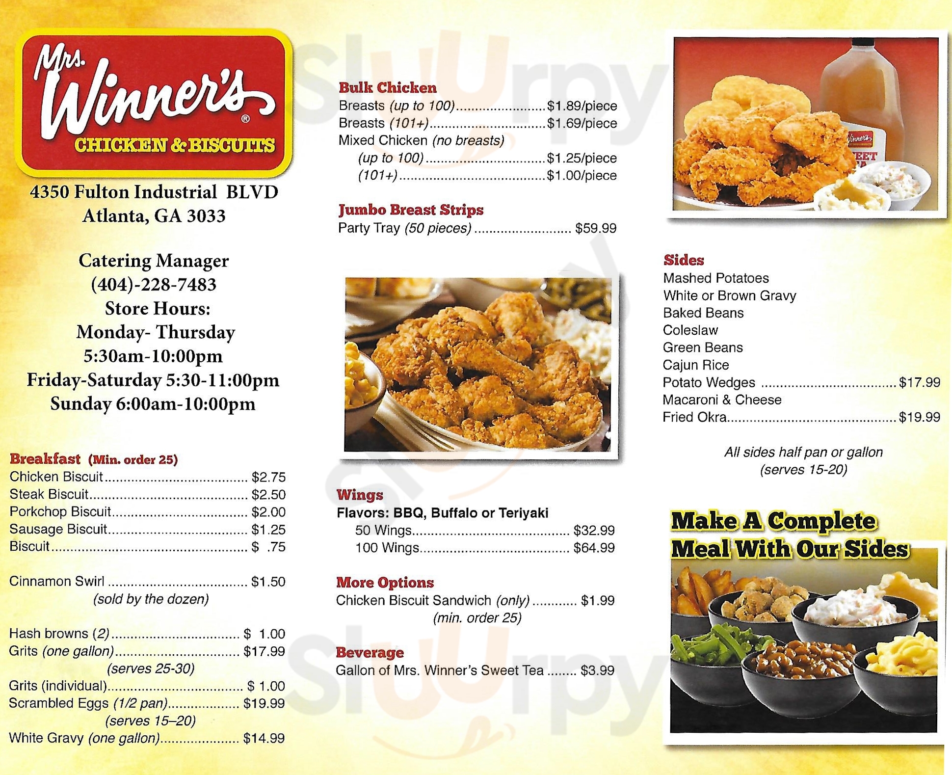 Main Menu - Mrs. Winner's Chicken & Biscuits