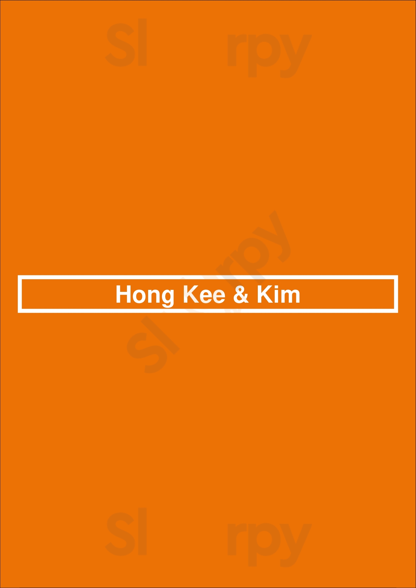 Main Menu - Hong Kee & Kim