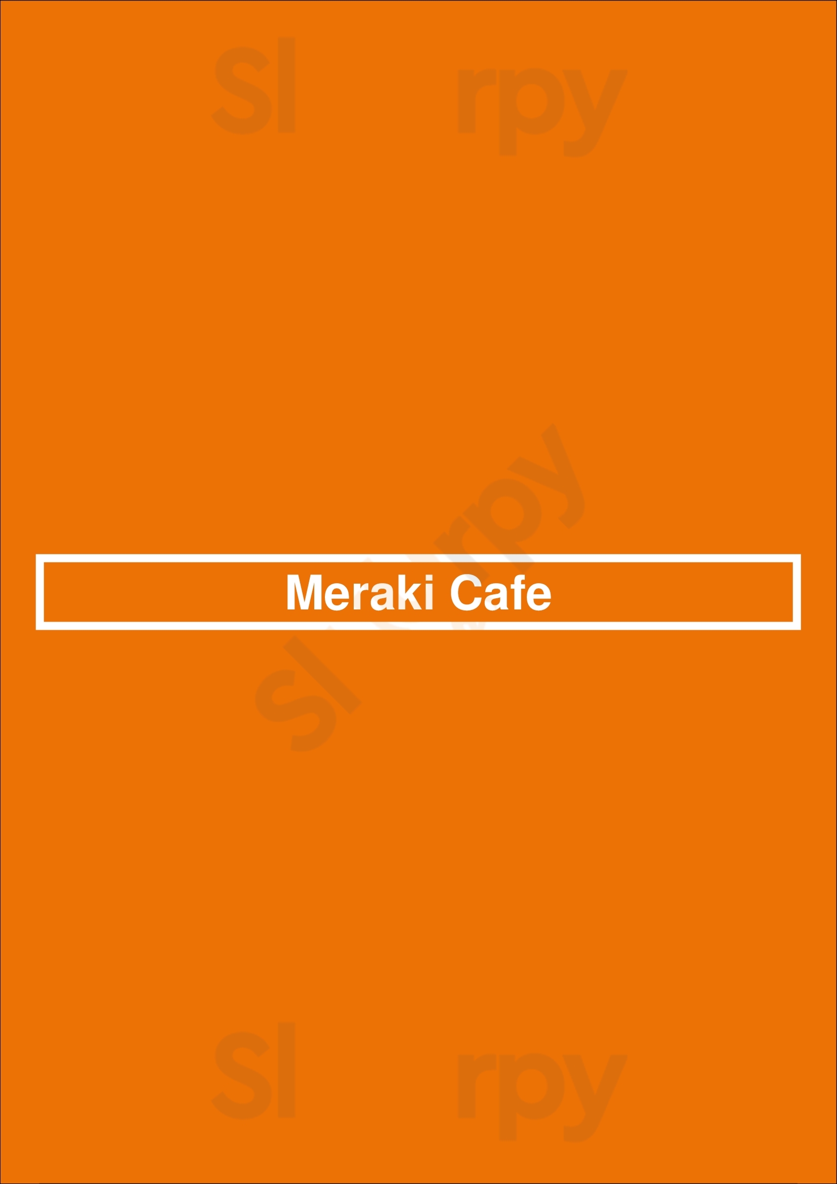 Meraki Cafe San Diego Menu - 1