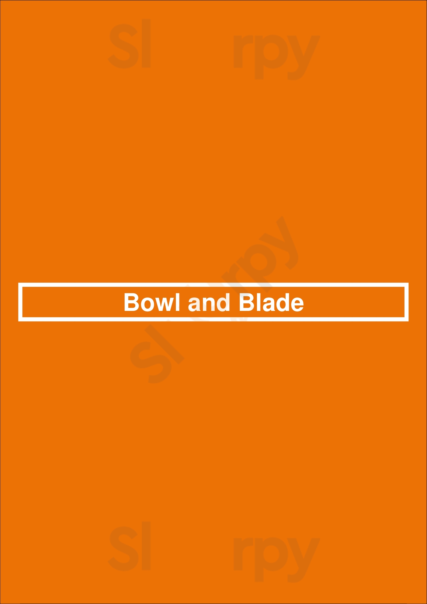Main Menu - Bowl And Blade