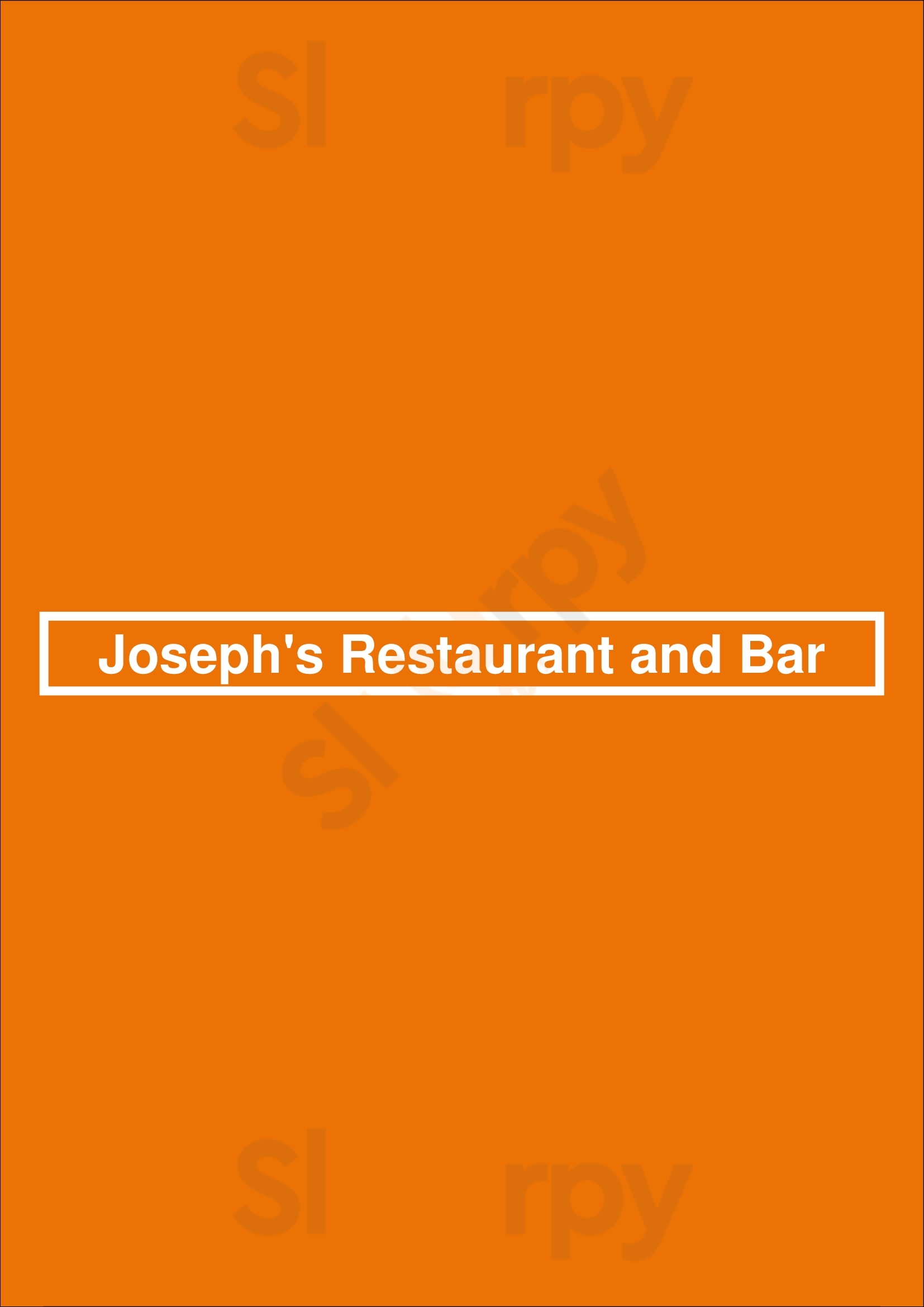 Joseph's Restaurant And Bar Chicago Menu - 1