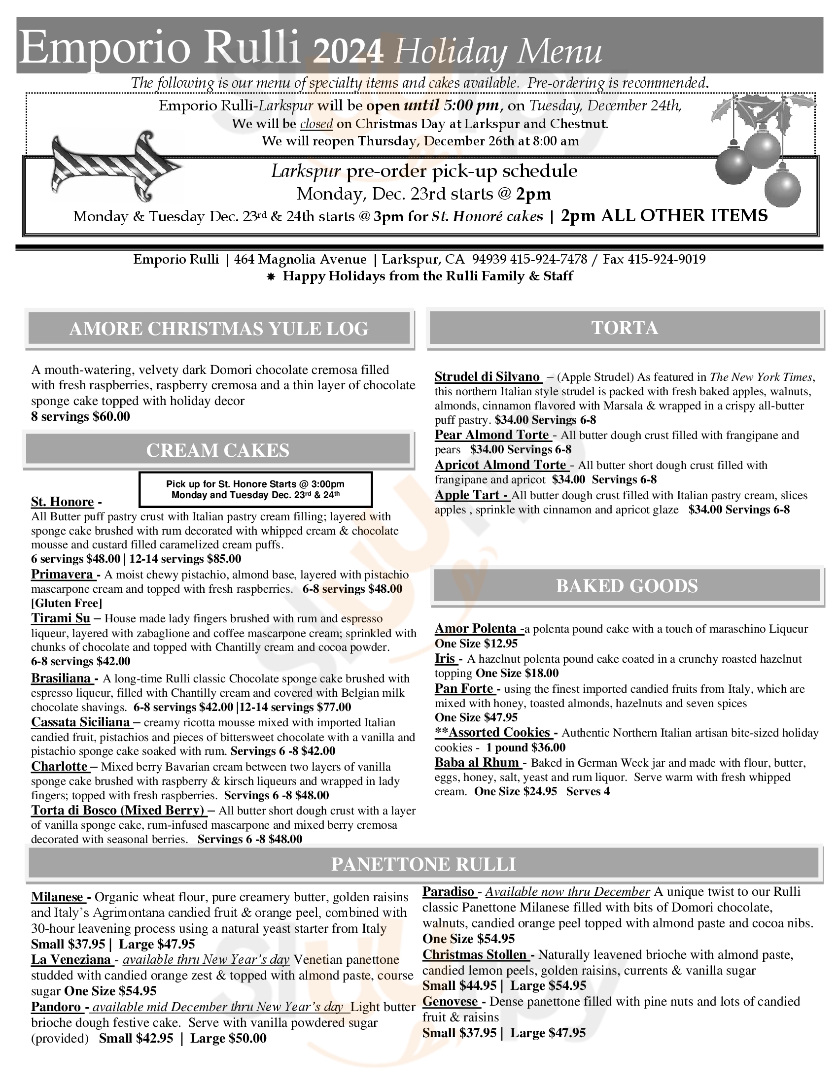 Main Menu - Bancarella