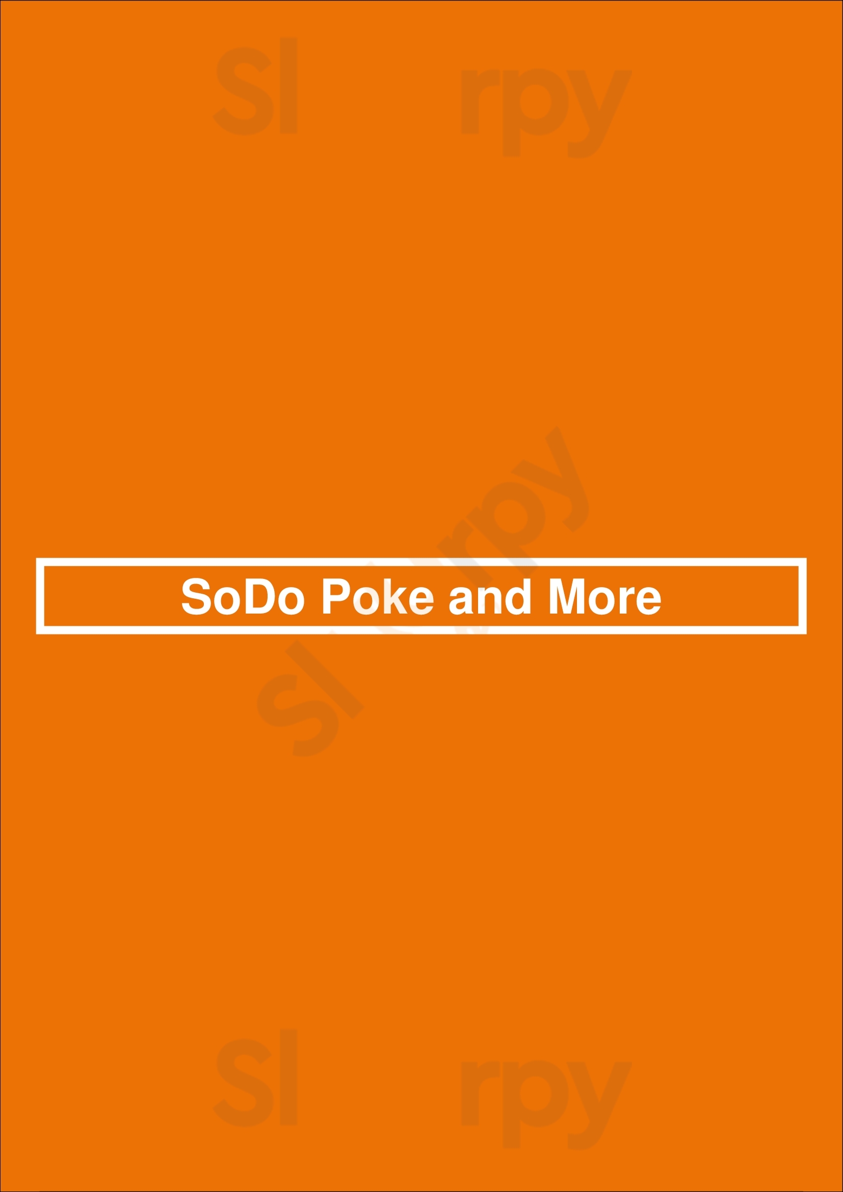 Main Menu - Sodo Poke And More
