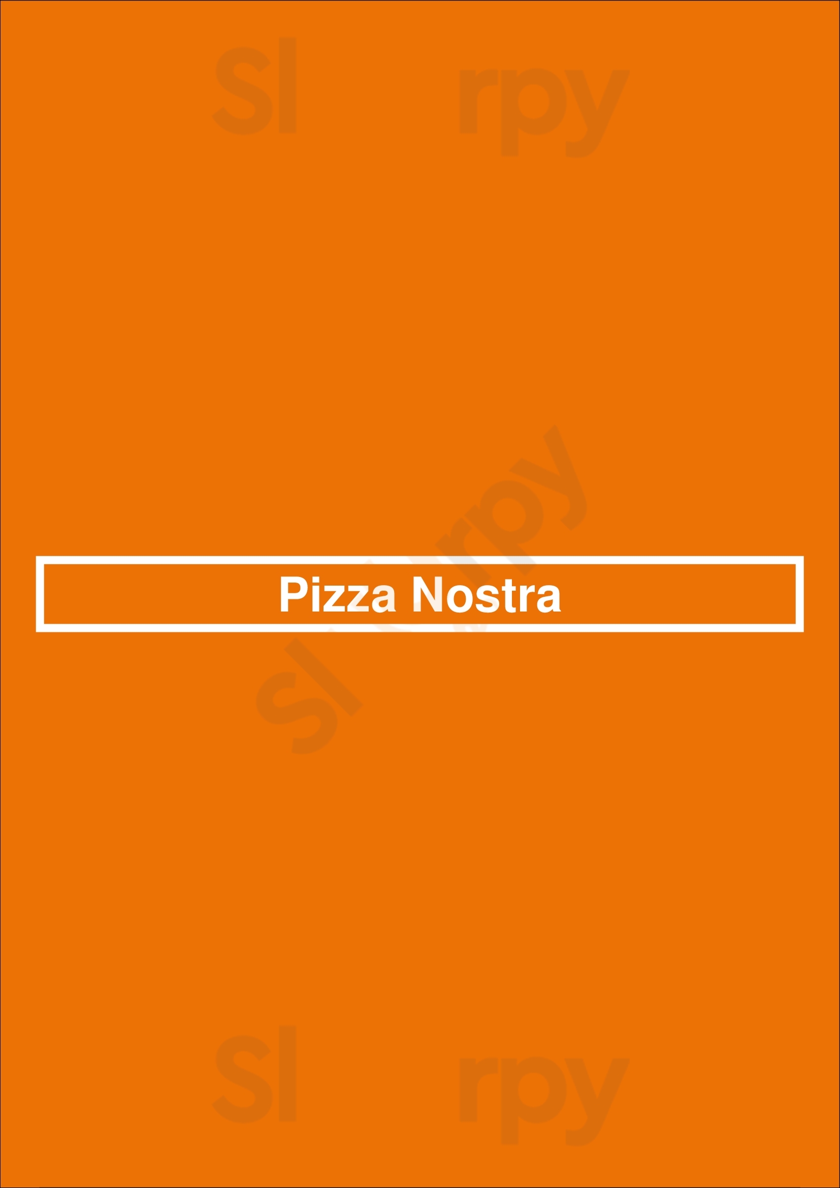 Main Menu - Pizza Nostra