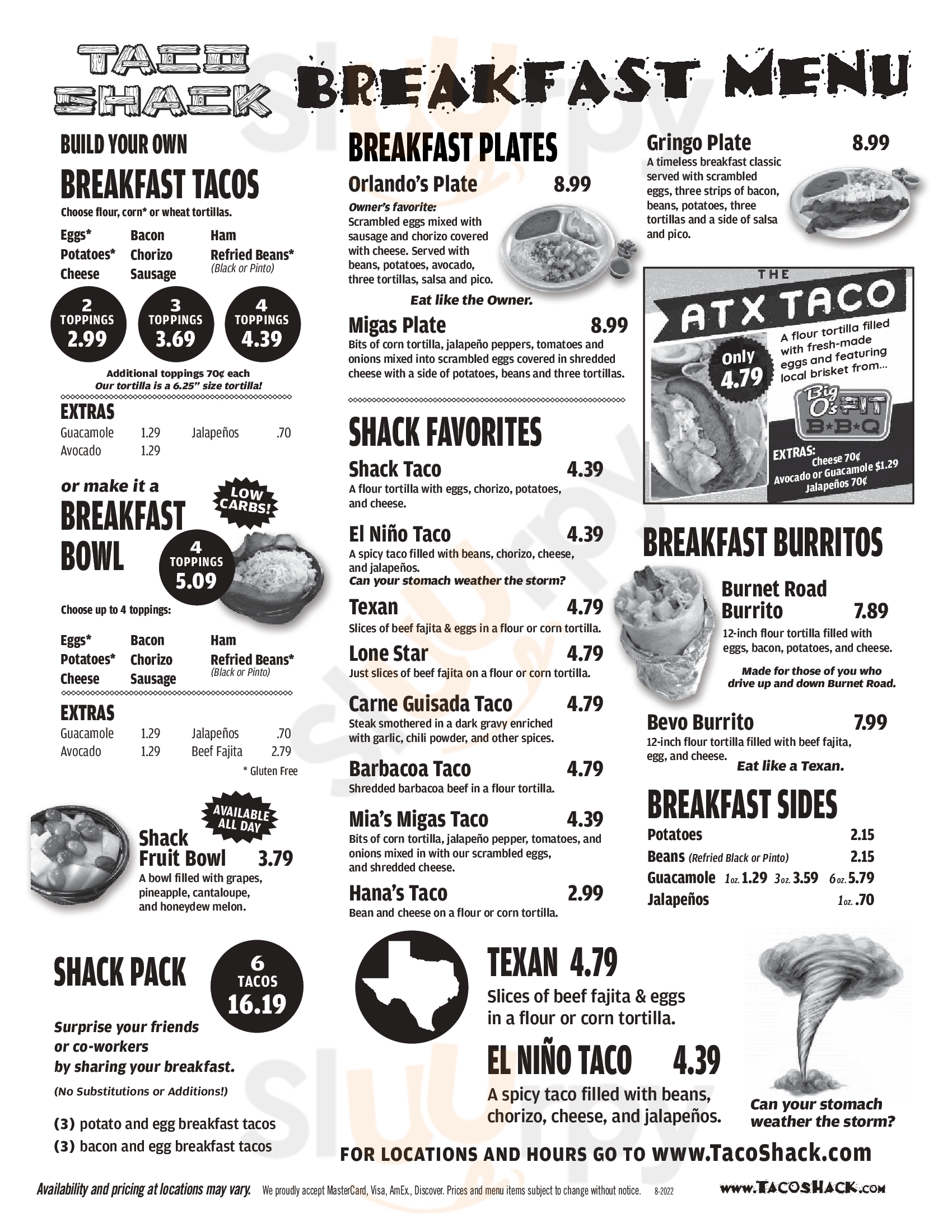 Taco Shack Austin Menu - 1