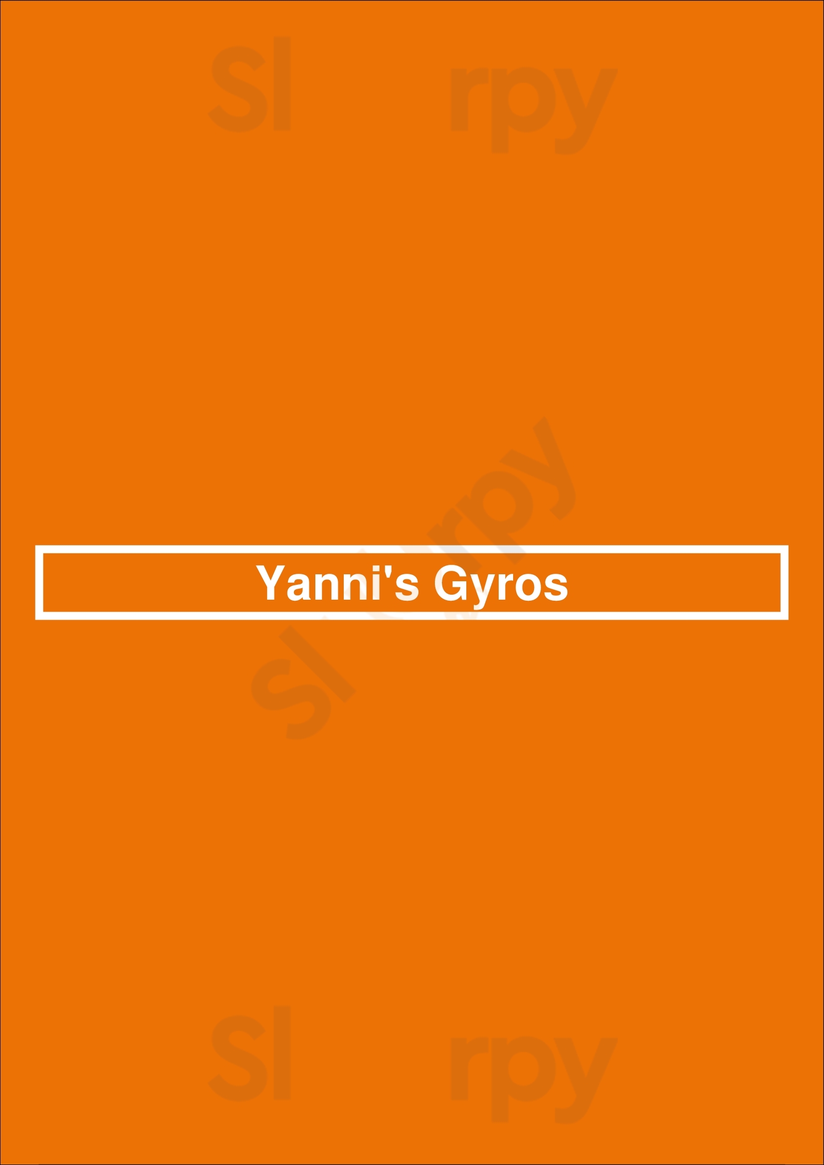 Main Menu - Yanni's Gyros