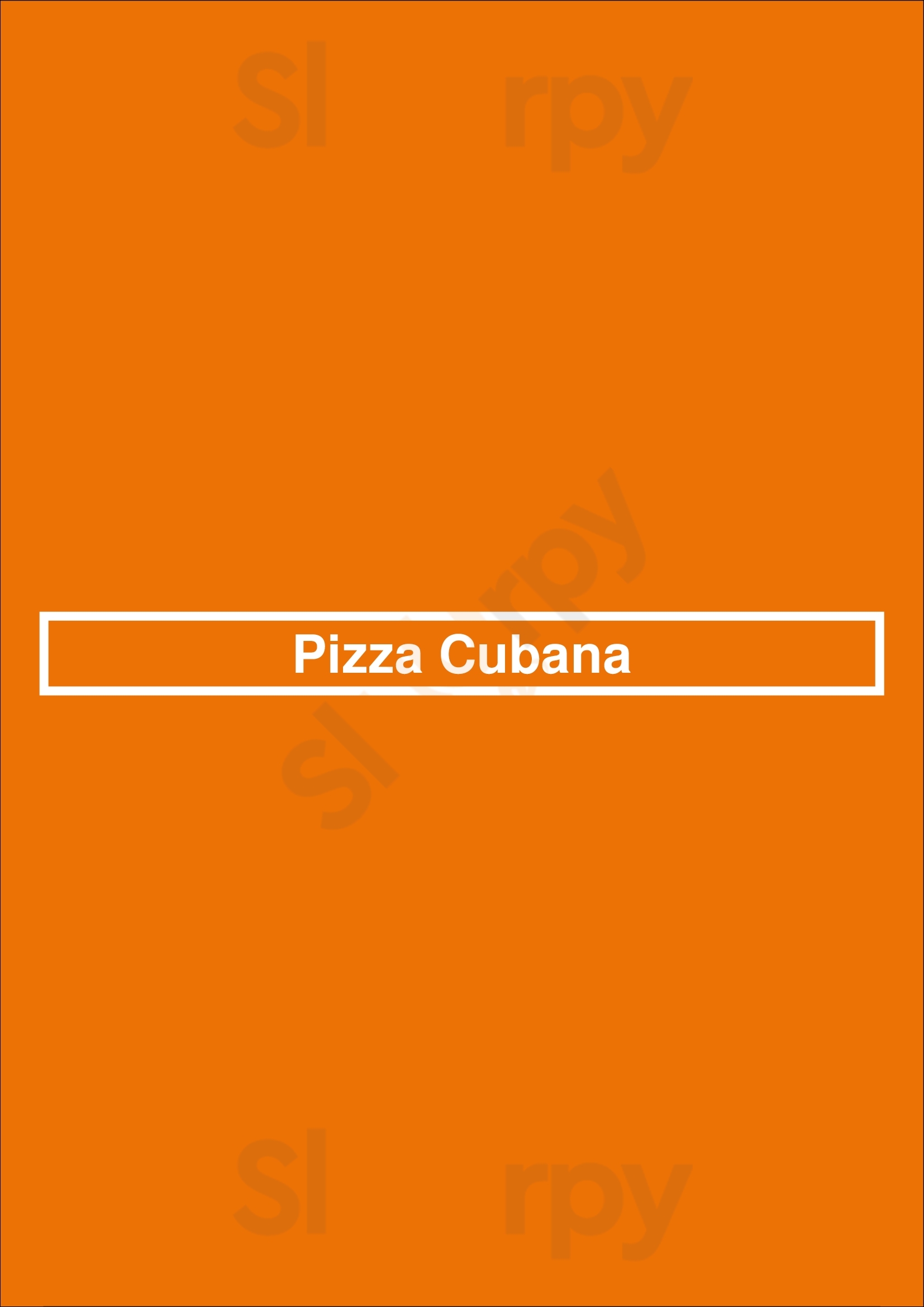 Main Menu - Pizza Cubana