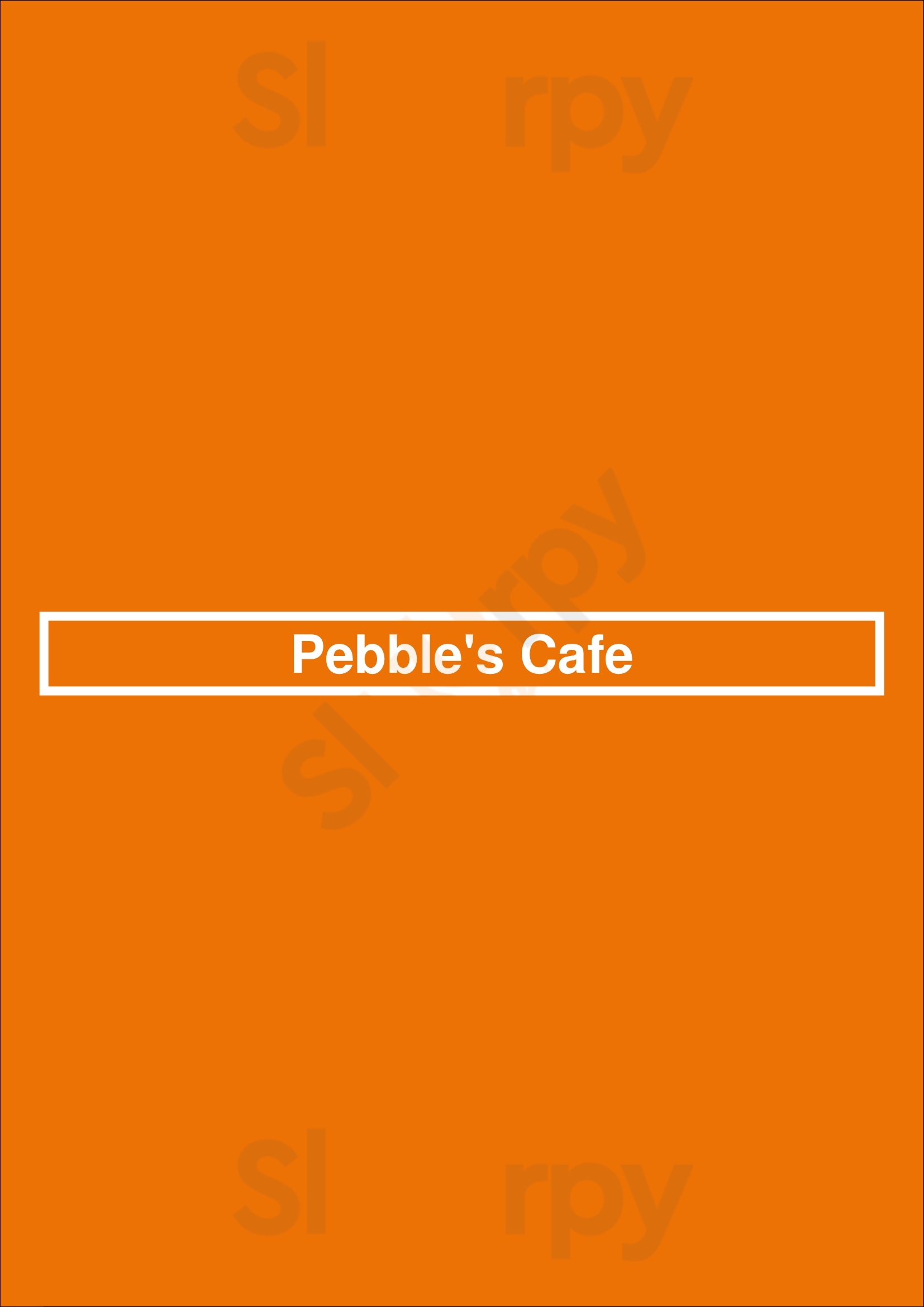 Main Menu - Pebble's Cafe