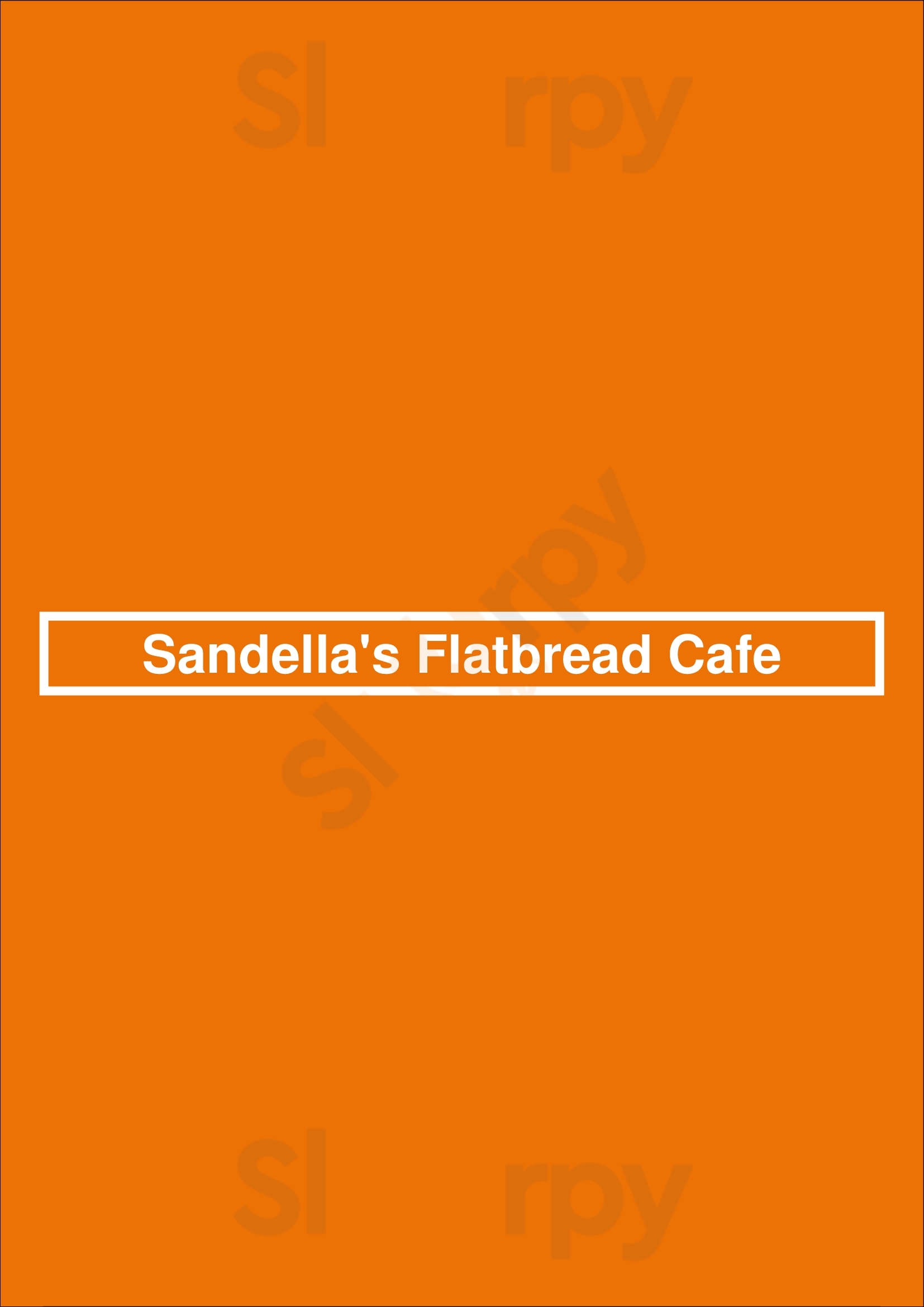 Sandella's Flatbread Cafe Washington DC Menu - 1