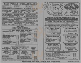 Pop's Pizza And Subs