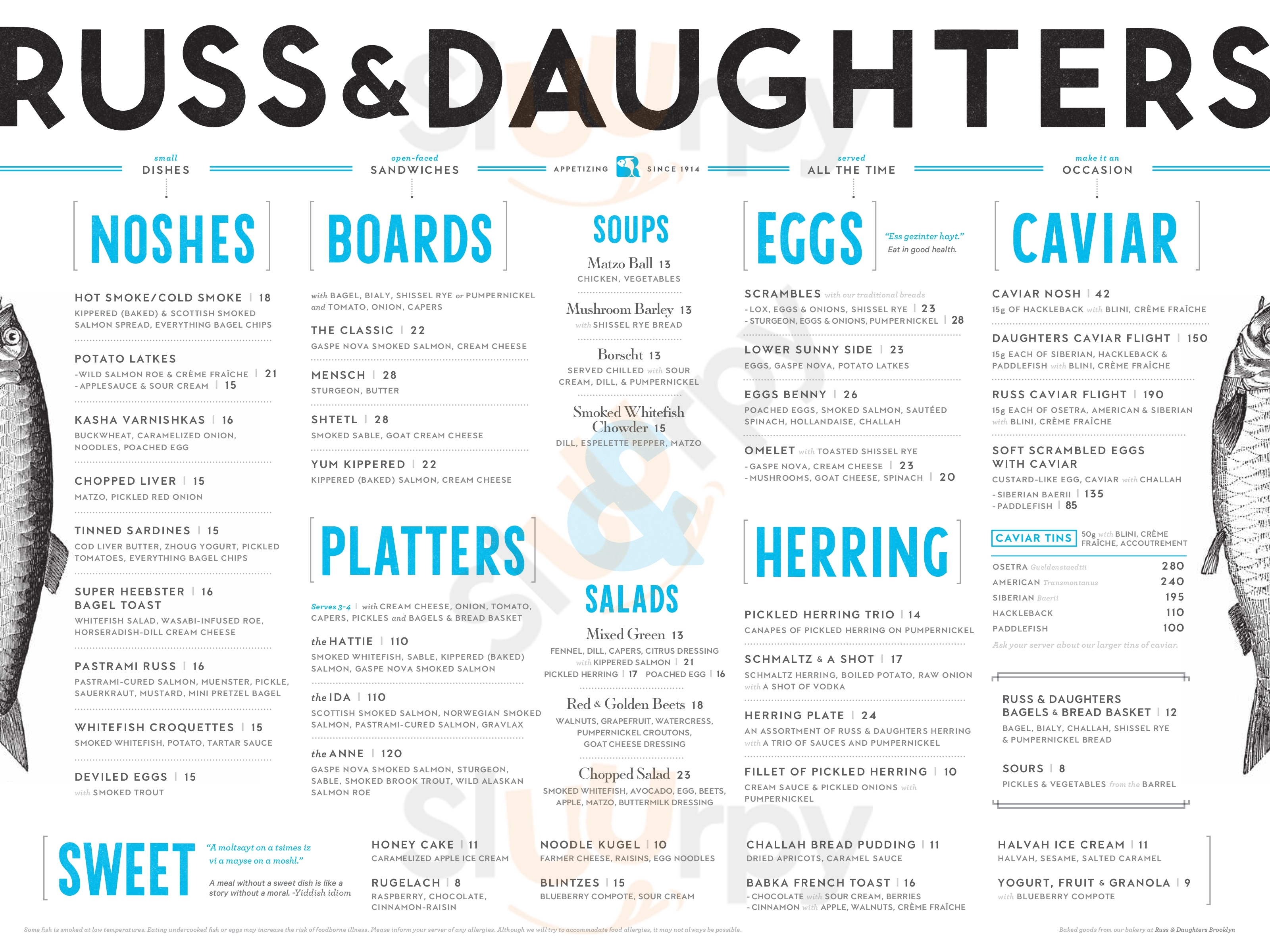 Main Menu - Russ & Daughters Cafe