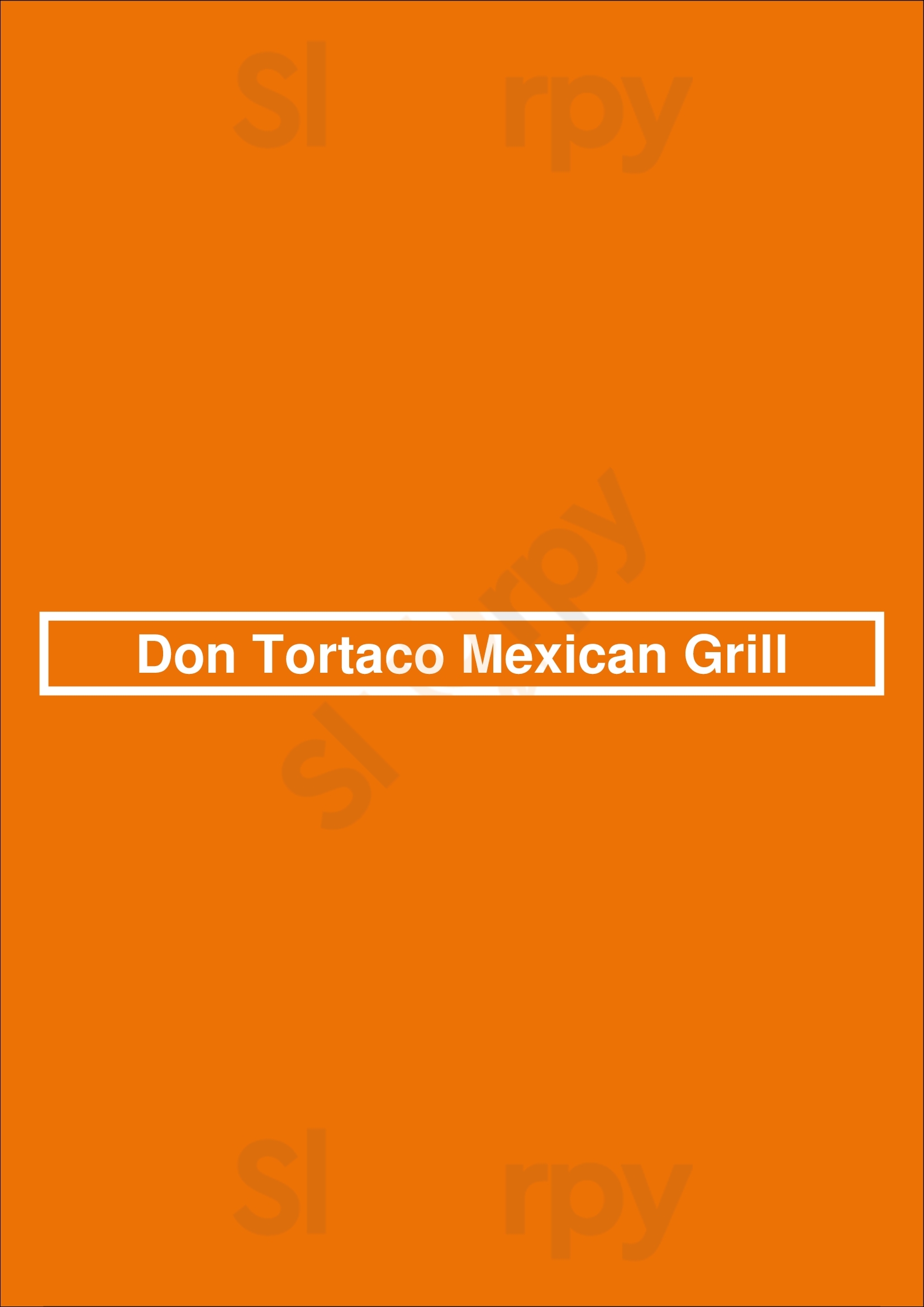 Main Menu - Don Tortaco Mexican Grill