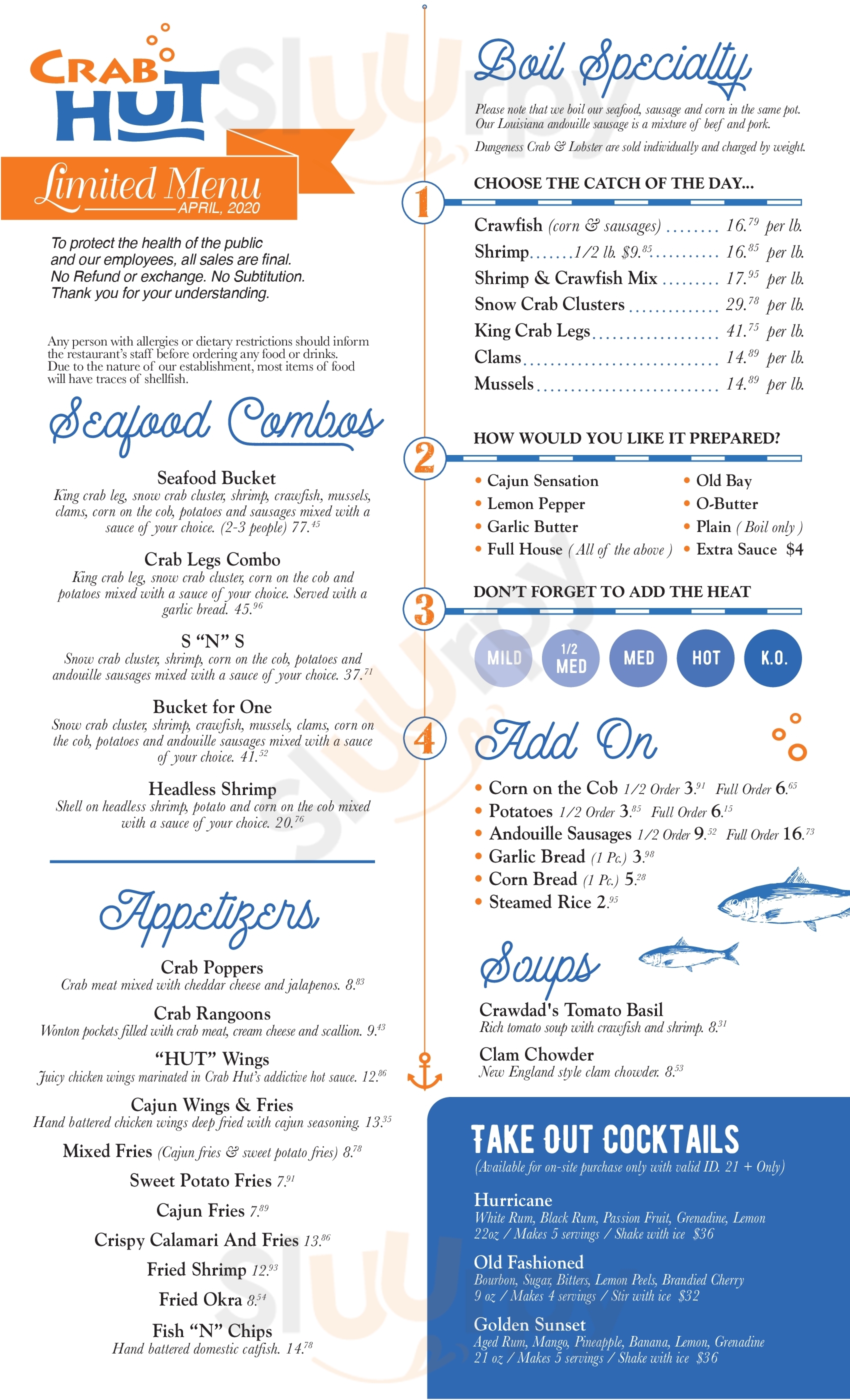 Crab Hut San Diego Menu - 1